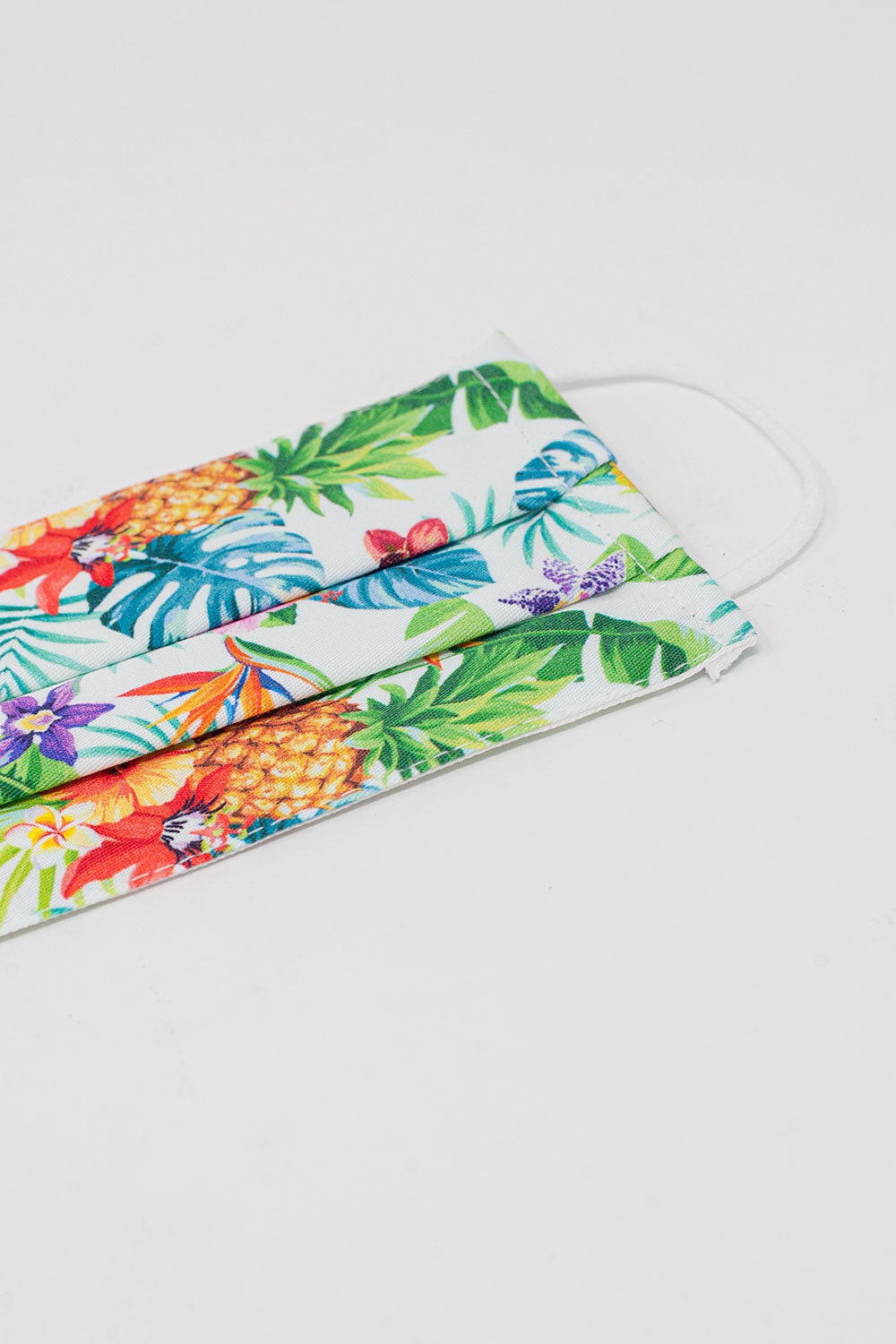 2 PACK pineapple and tropical palms tree print Mask