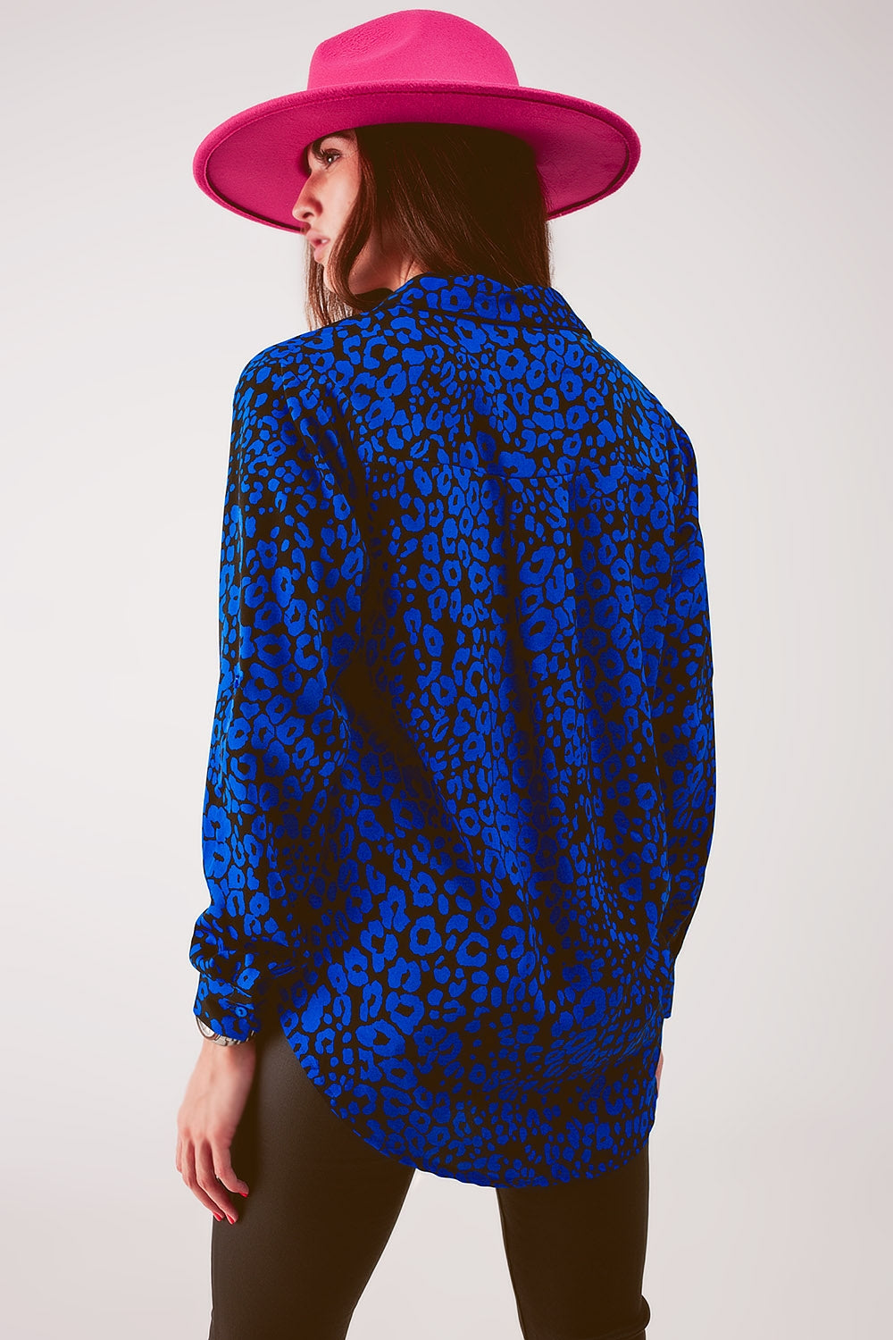 Camisola animal em azul