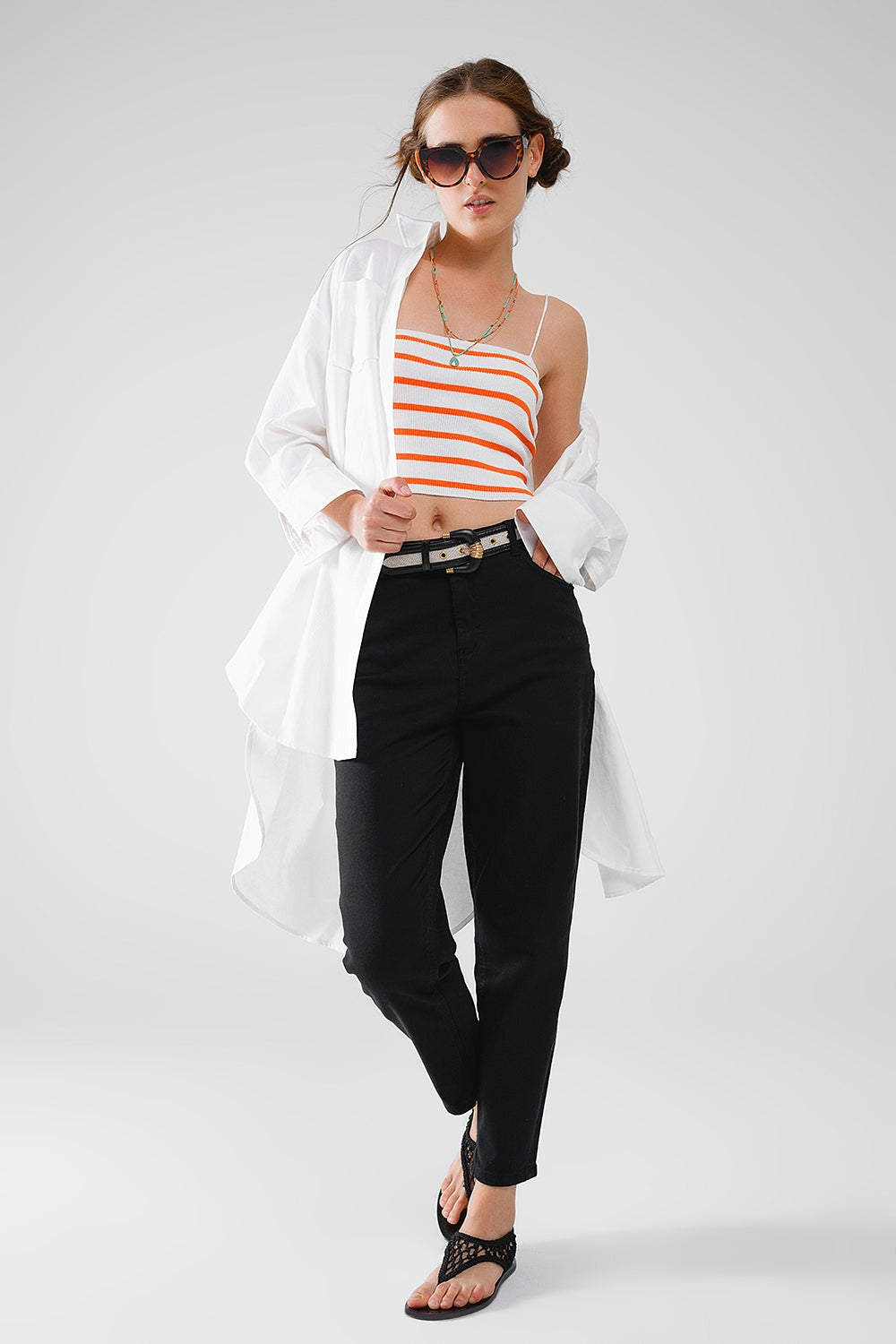 Calça de ganga Skinny Basic Preta