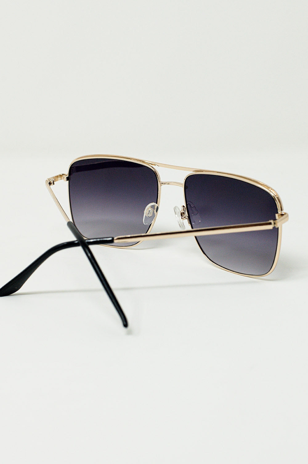 Aviator vintage zonnebril met gouden rand