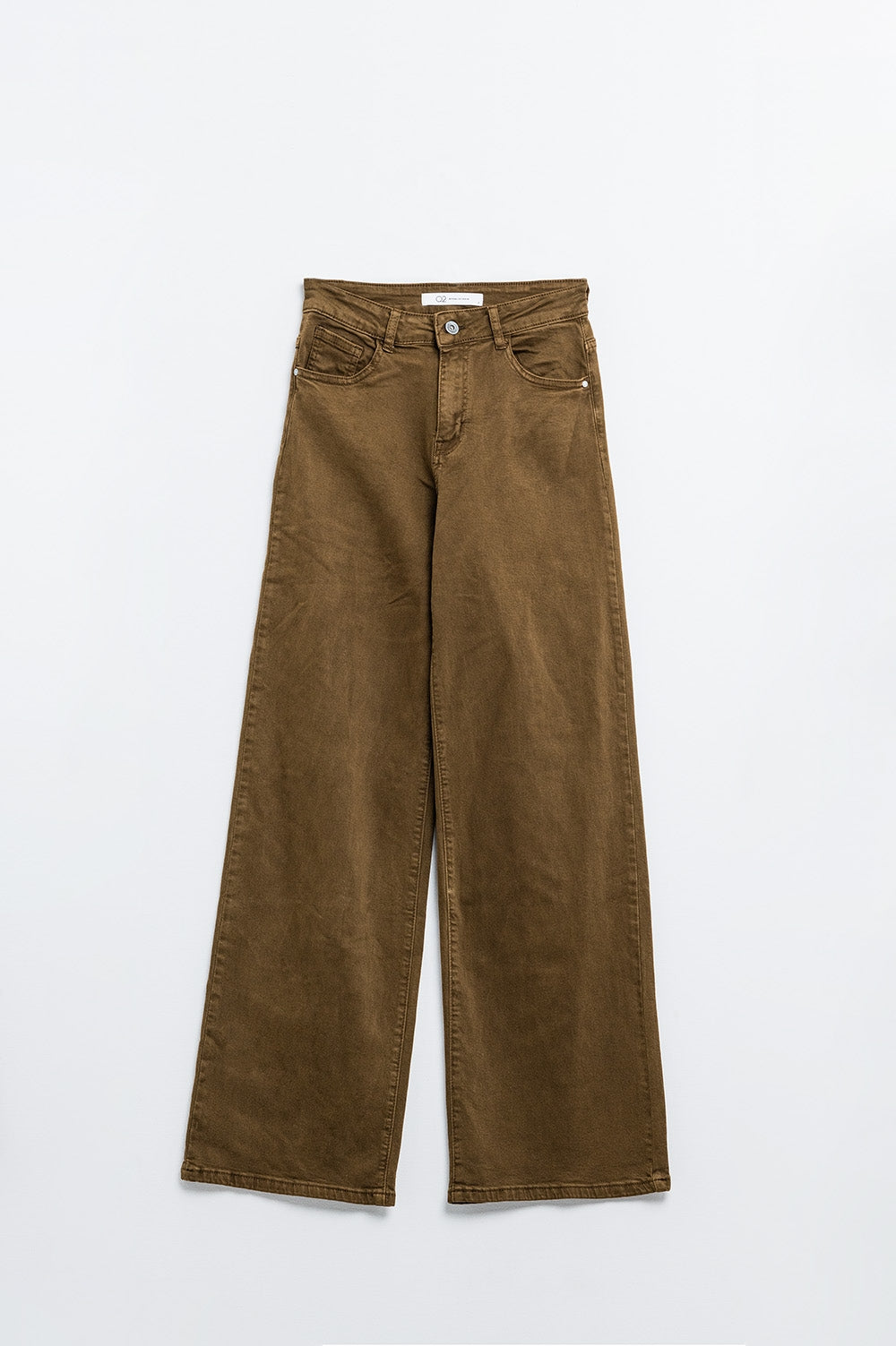 Chocolate brown wide leg high rise Pants