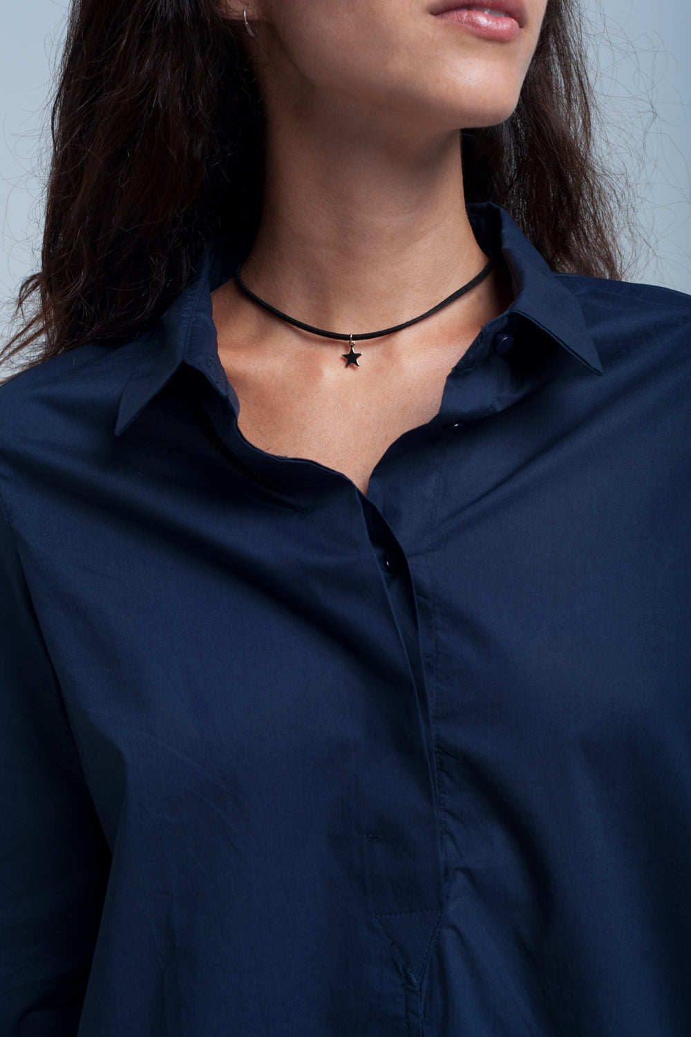 Camisola azul marinho escura