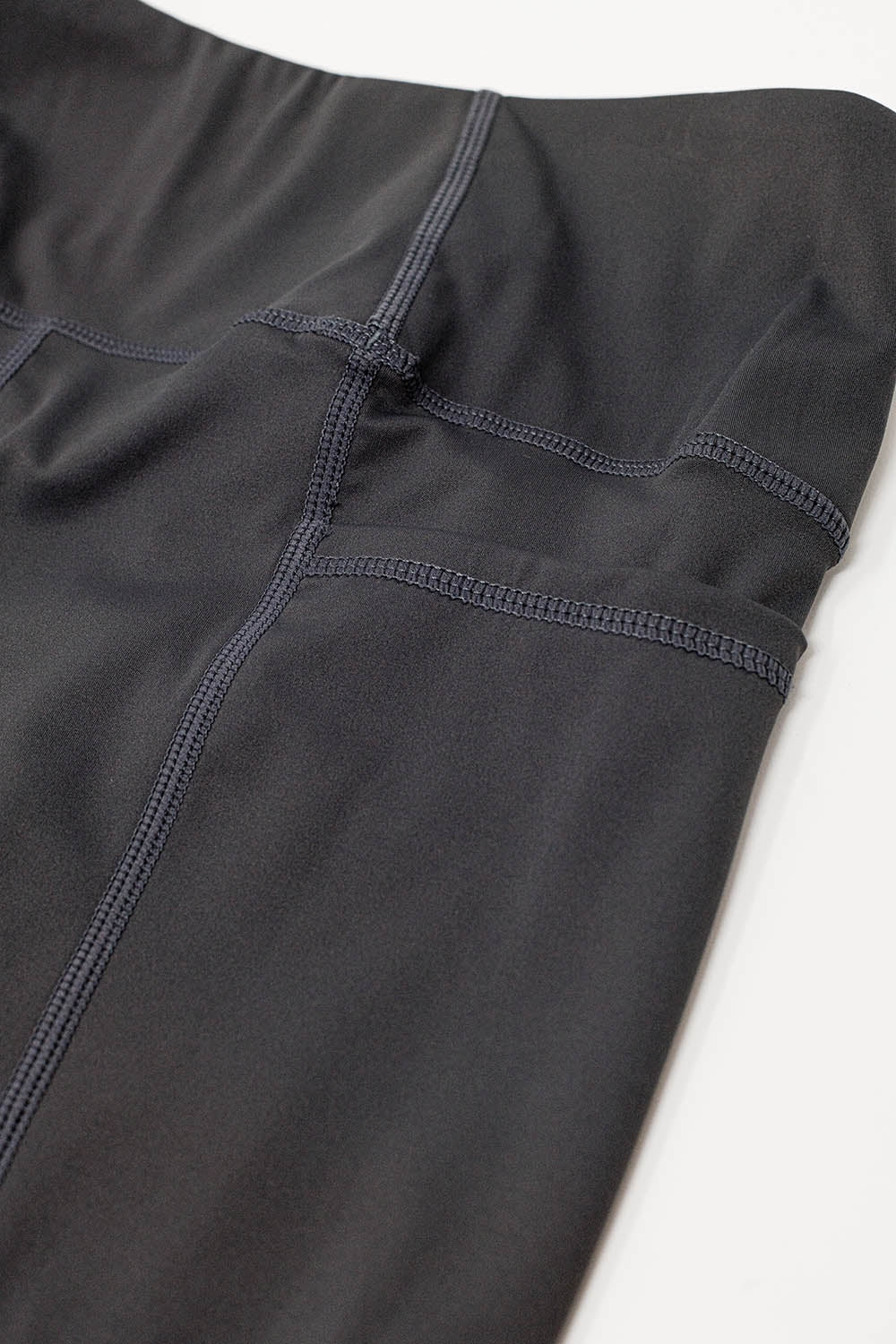 High Waist Full Length Leggings with Side Pockets in Black