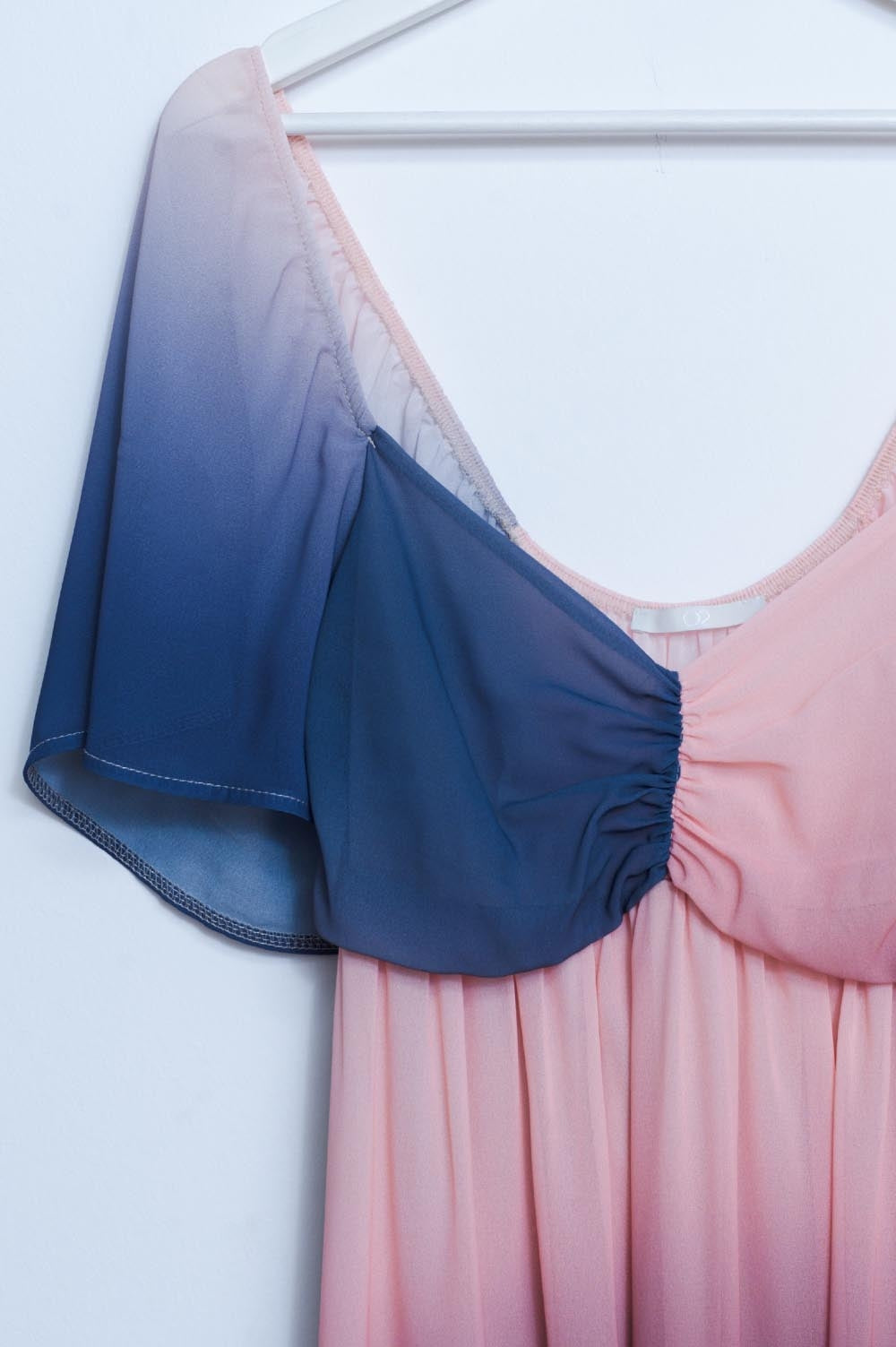 Ombre sweetheart maxi dress in beige