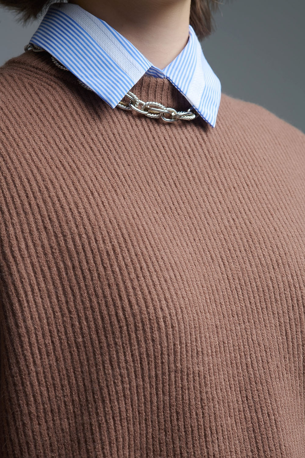 Ribbed Comfy Knit Sweater in Camel