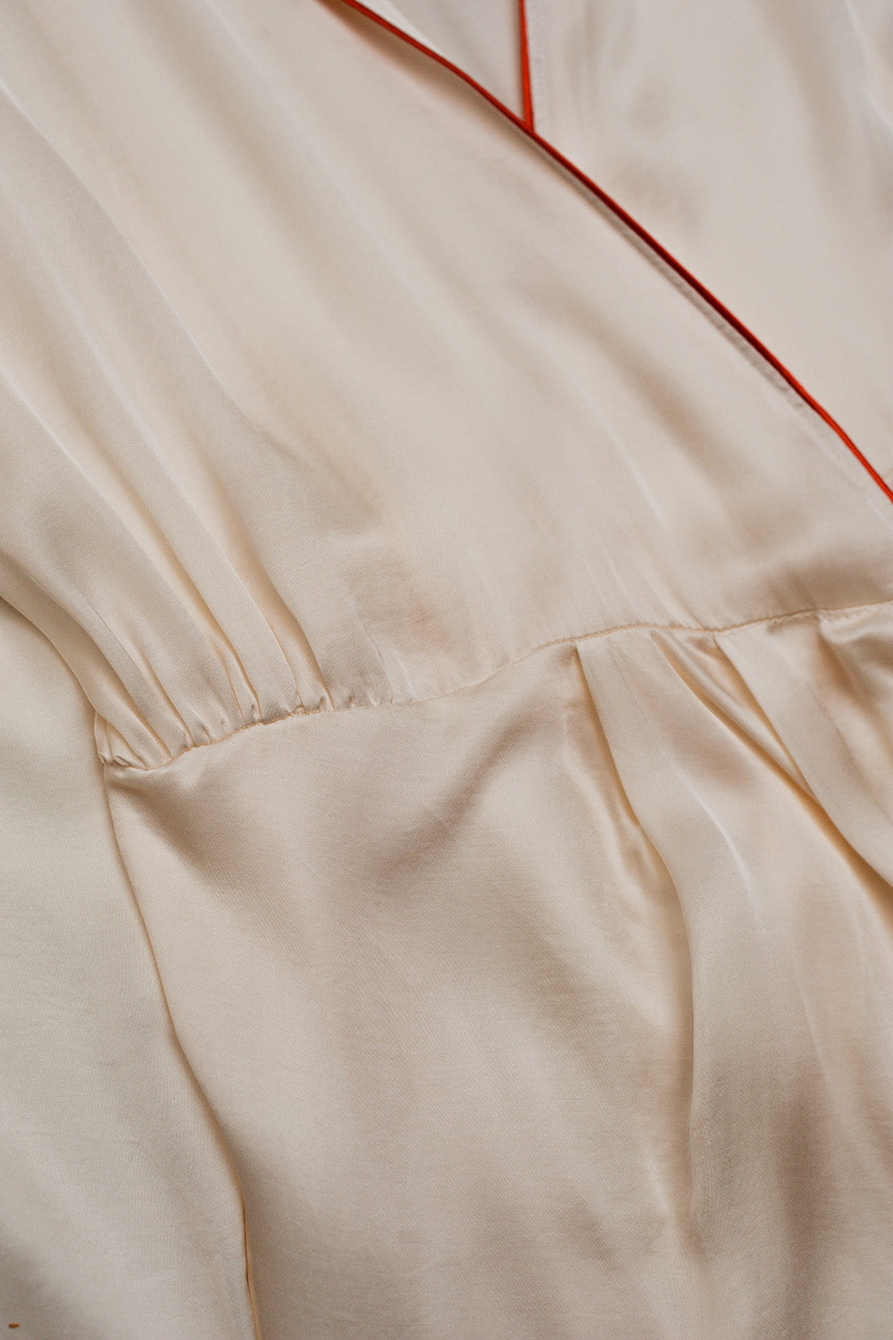 Satin wrap front maxi dress in cream satin