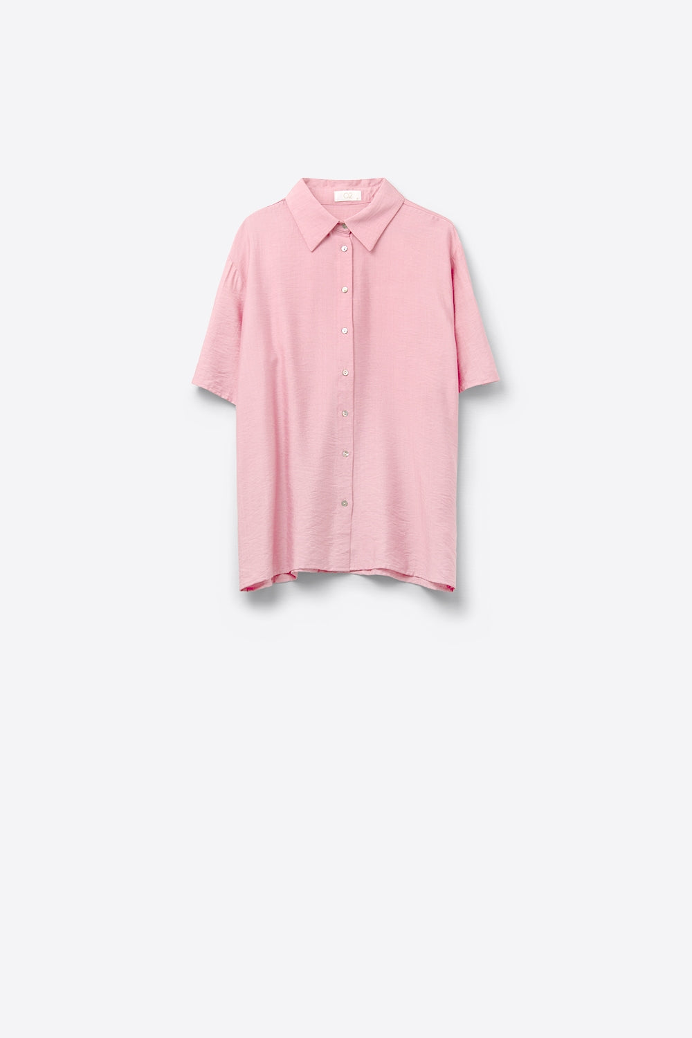 Blusa de manga curta rosa claro