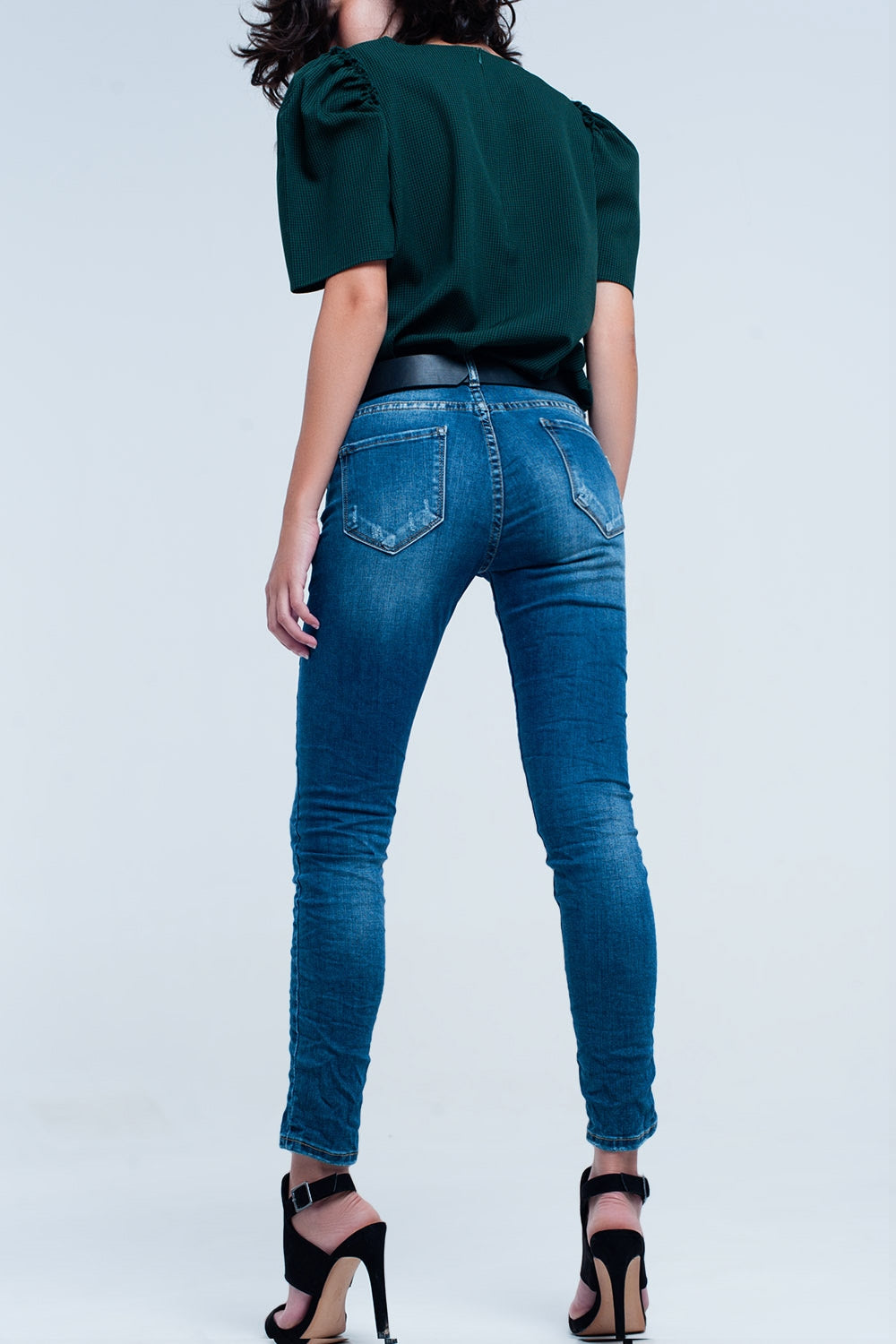 Skinny Blue jeans with rips