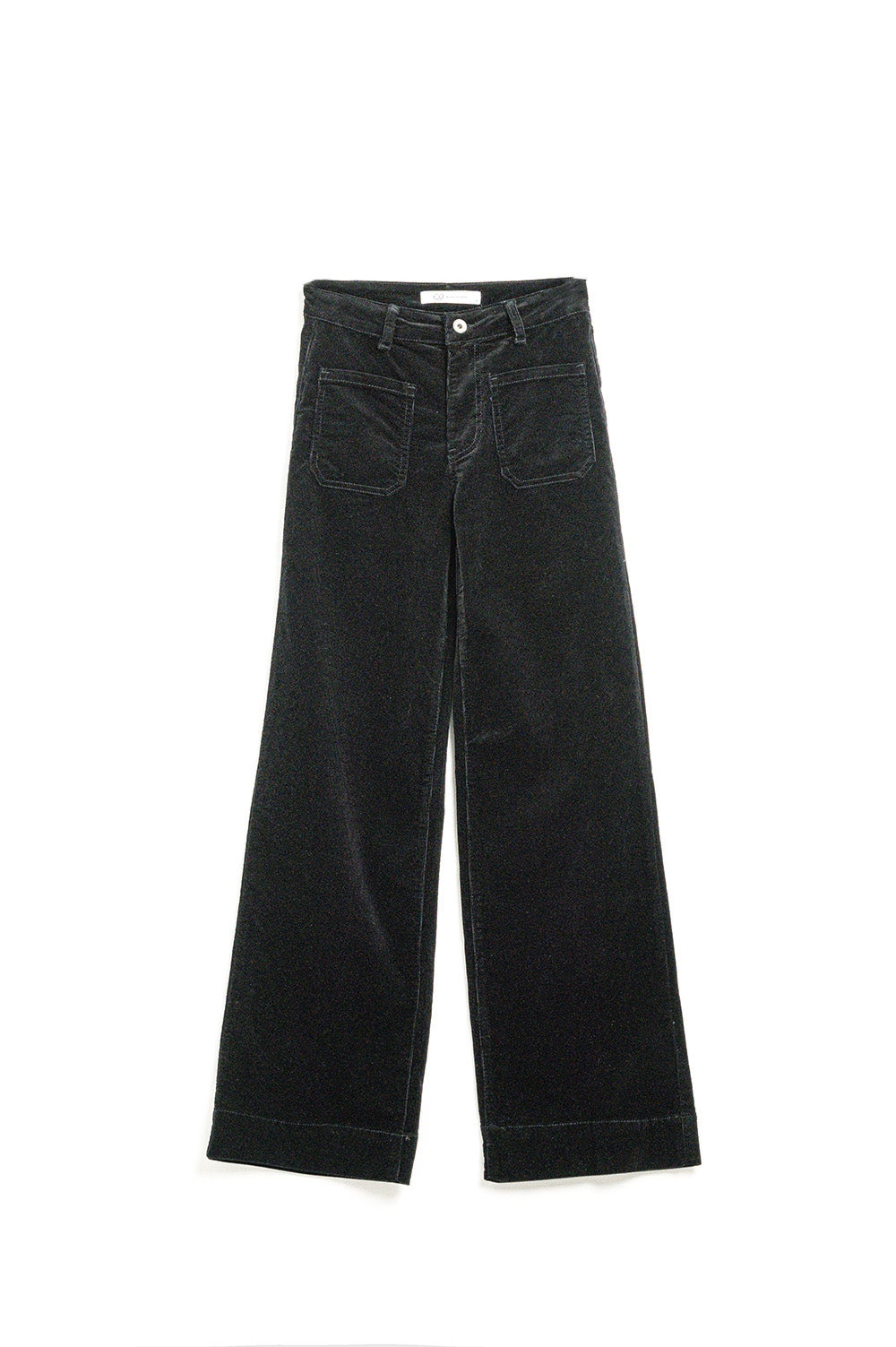 Straight Leg Corduroy Jeans in black with pockets