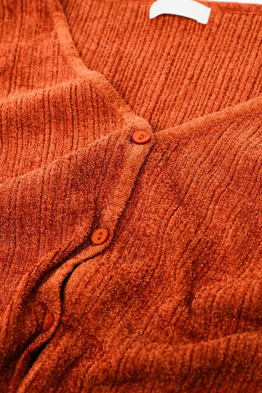 Textured Cardigan In orange