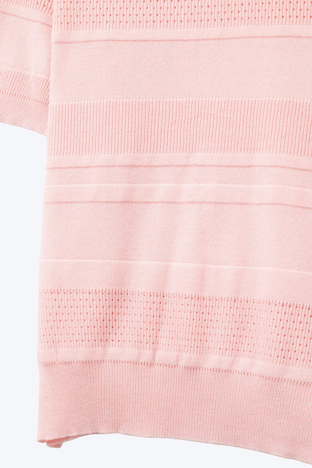 Textured Stripe Knit Sweater in pink