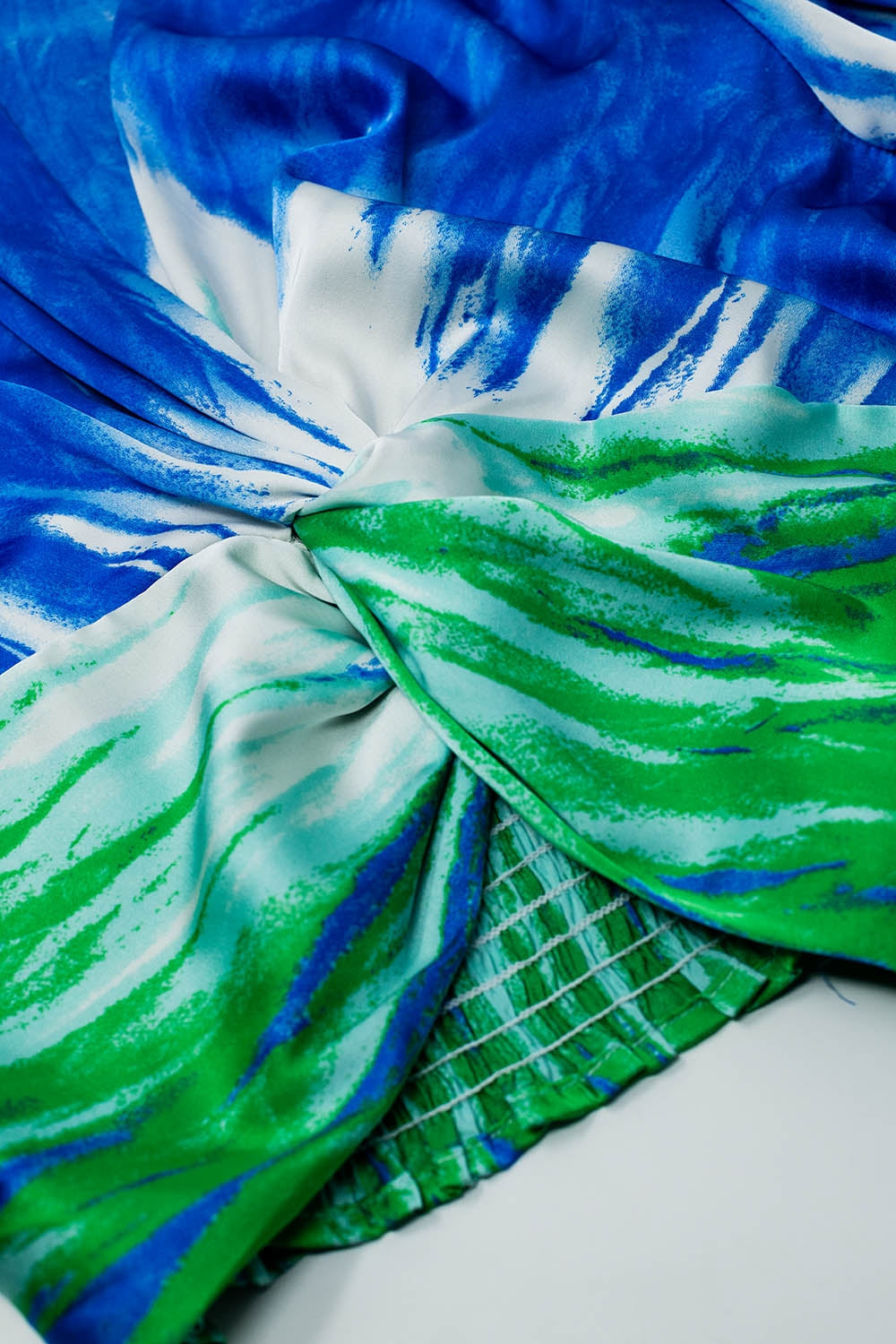 Tie-Dye Longsleeve Top Crossed In The Front