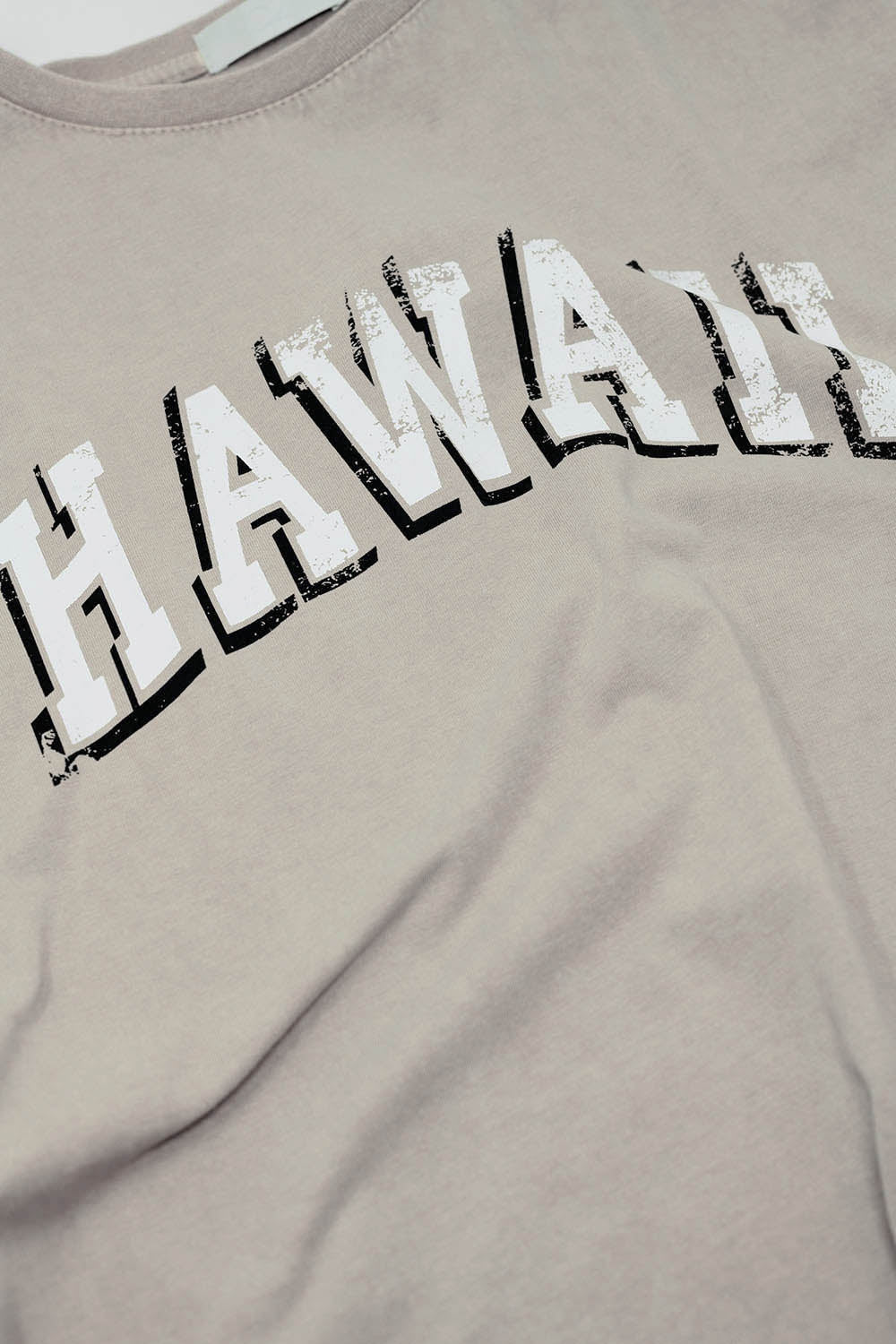 T-shirt Havaiana com Efeito Lavado em Bege