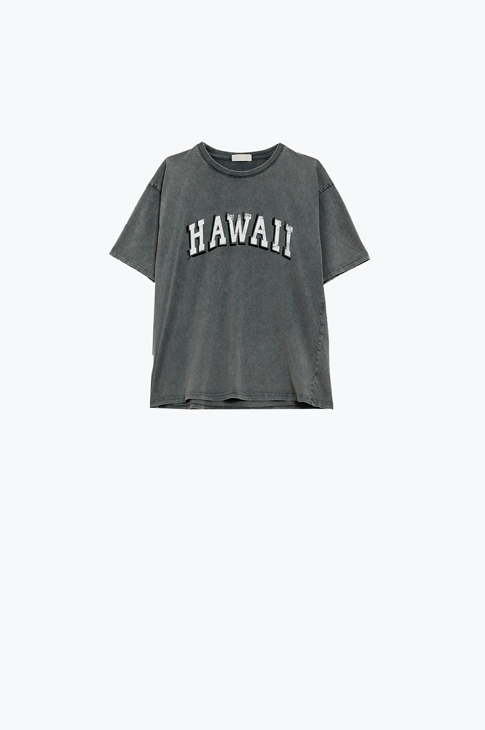 T-shirt Havaiana com Efeito Lavado Cinza