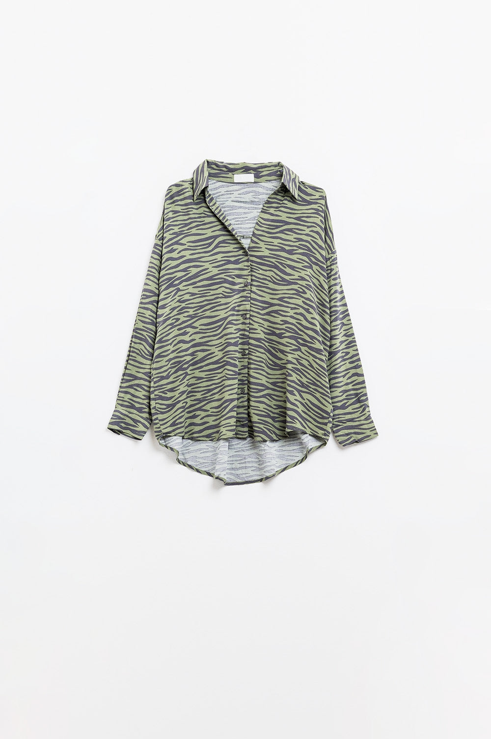 Zebra Printed Shirt in Green