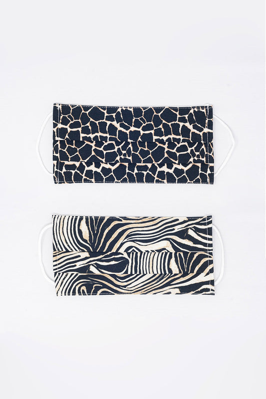 Q2 2 PACK Mix Animal Print Mask