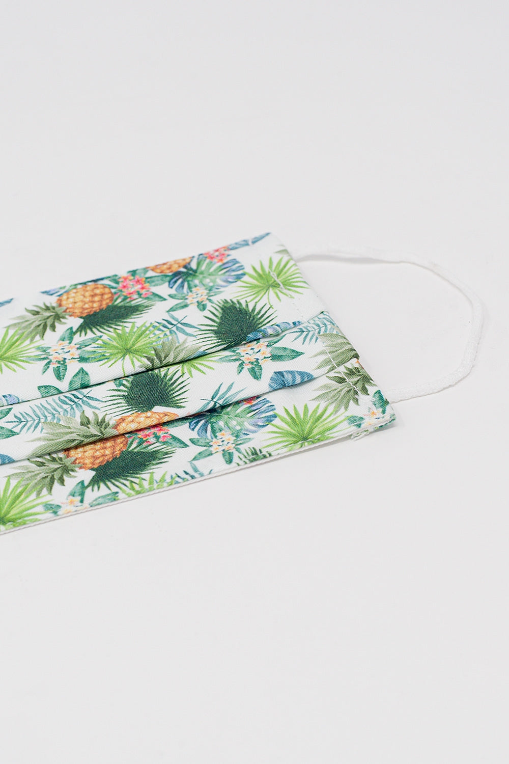 2 PACK pineapple and tropical palms tree print Mask