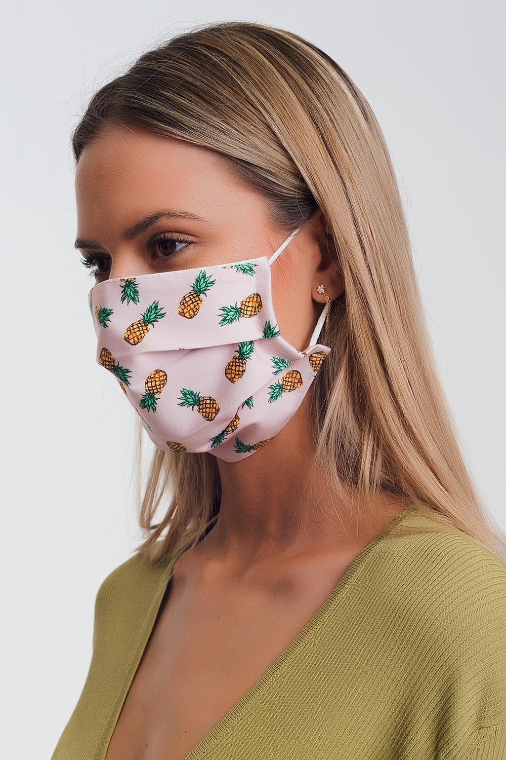2 PACK Pineapple Print Mask