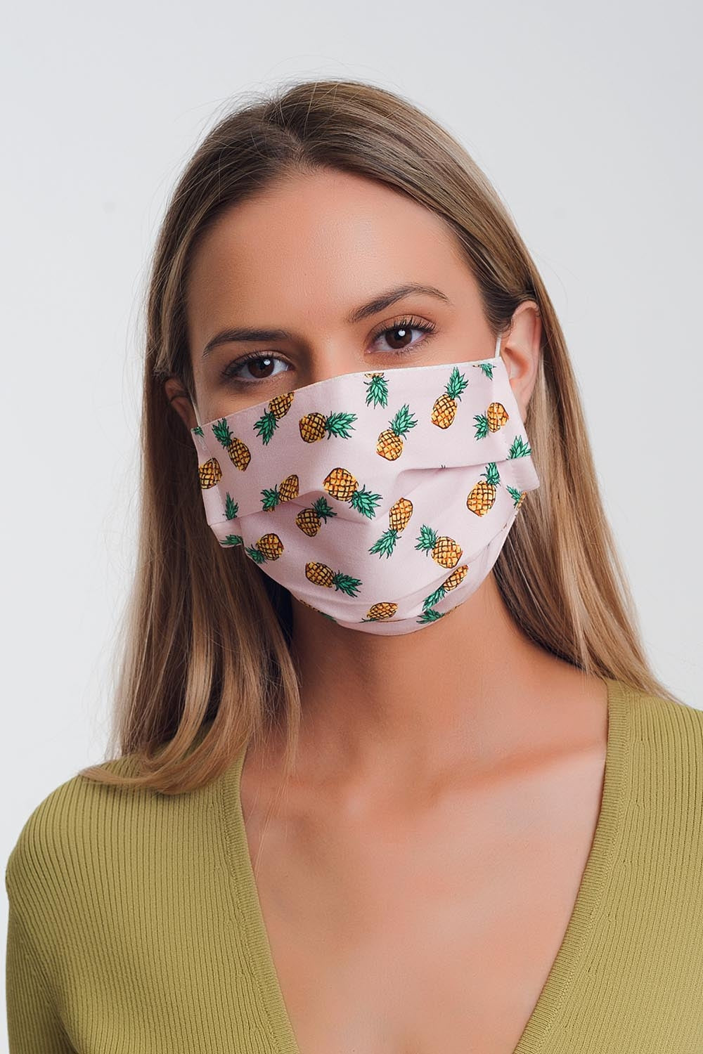 2 PACK Pineapple Print Mask