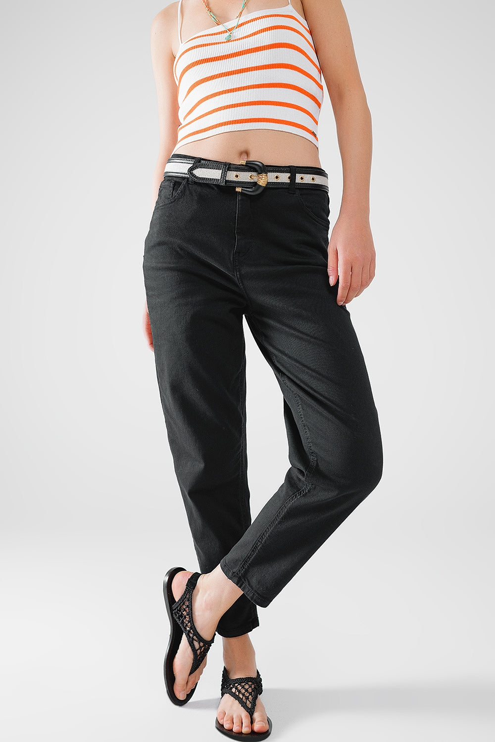Calça de ganga Skinny Basic Preta