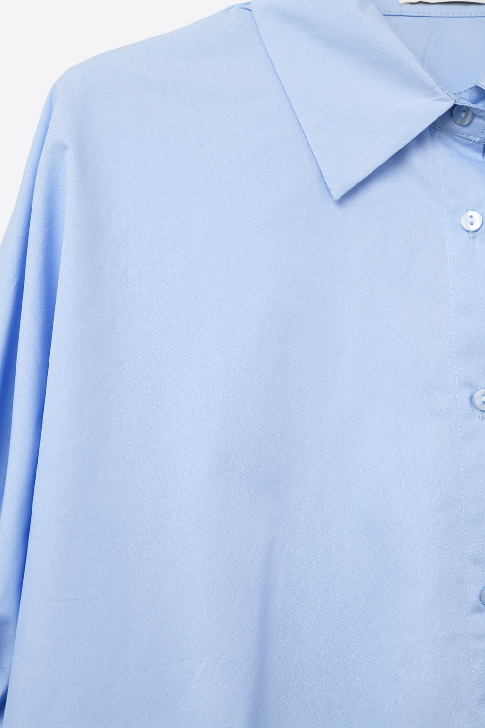 Baby Blue oversized blouse with short sleeve