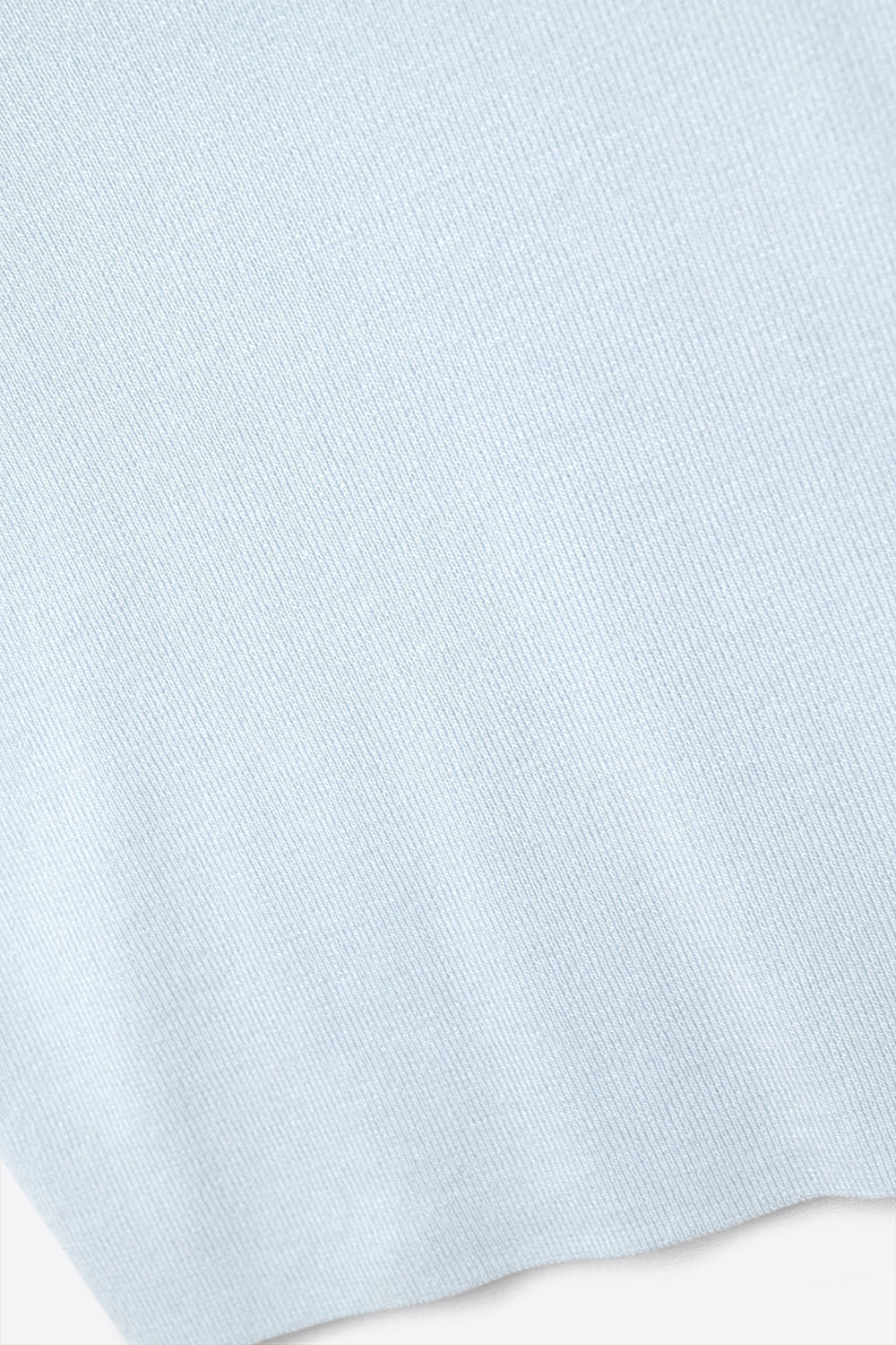 Babyblauwe geribbelde top met V-hals en spaghettibandjes