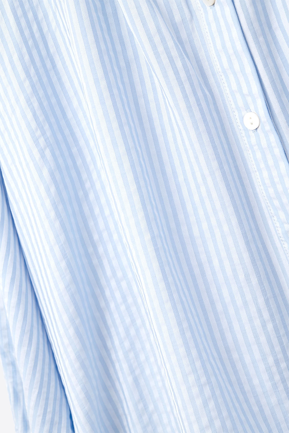 Balloon-Sleeve Striped Blouse in baby Blue