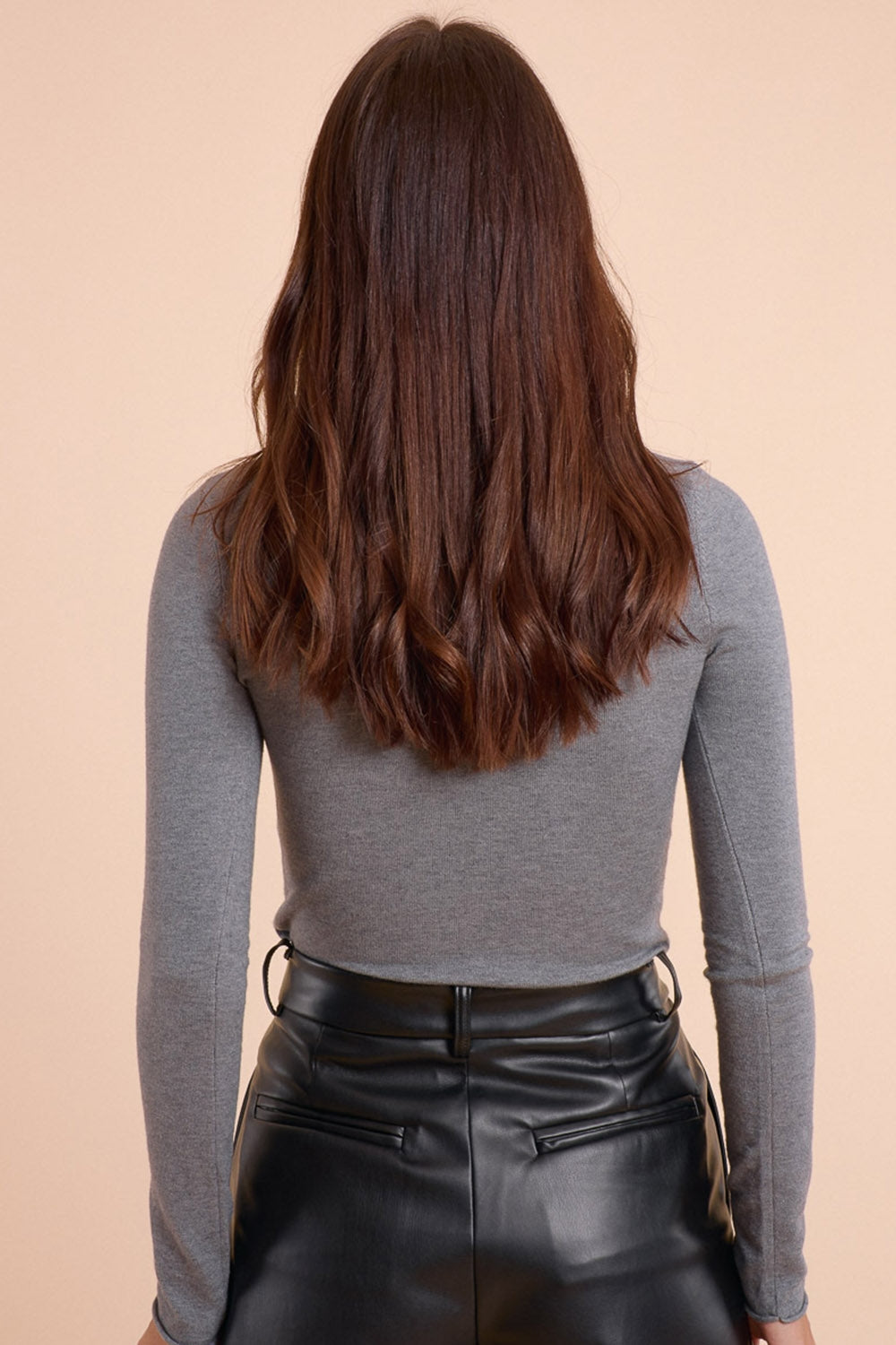 Basic grey fine knit bodycon sweater