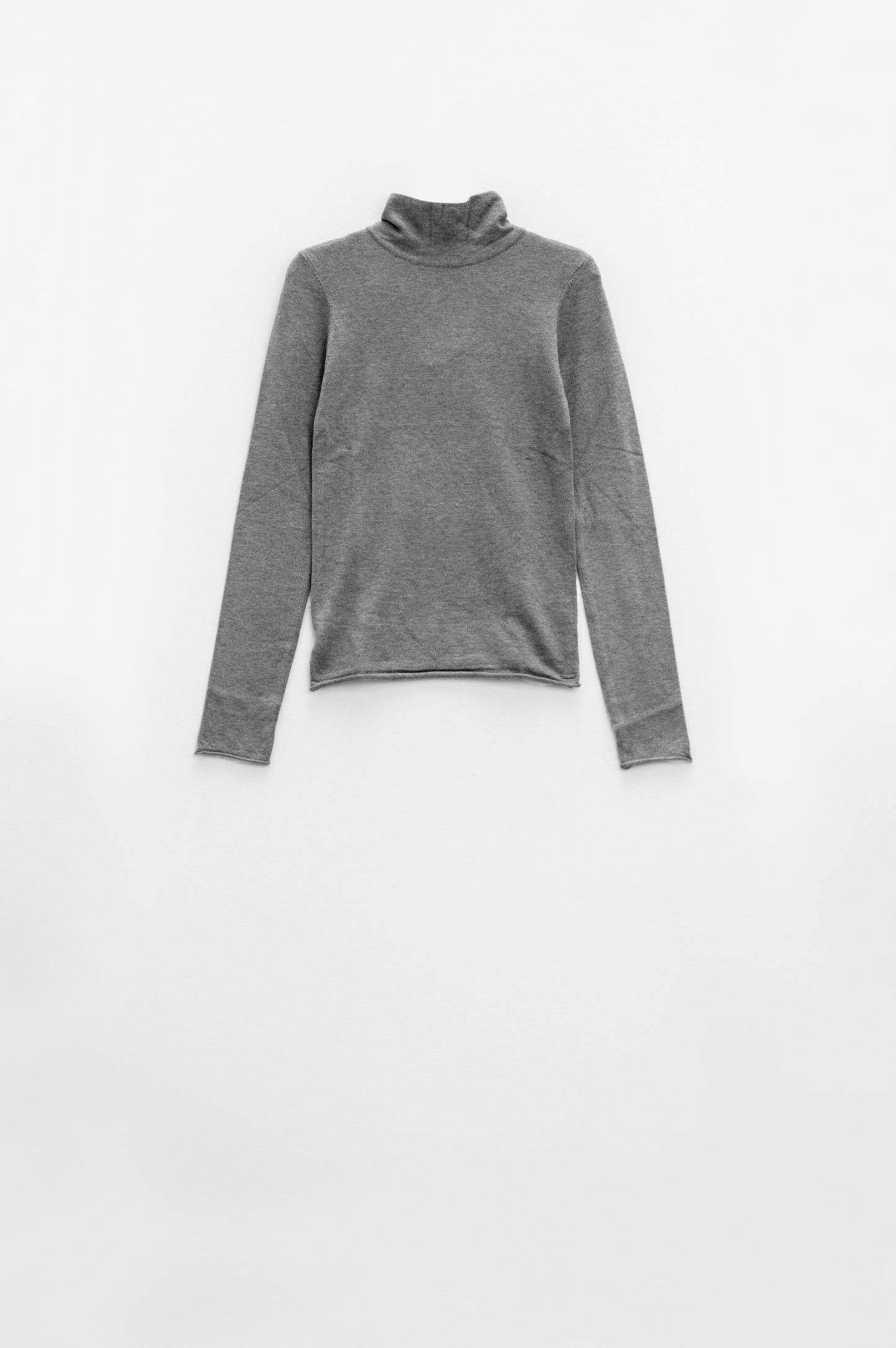 Basic grey fine knit bodycon sweater