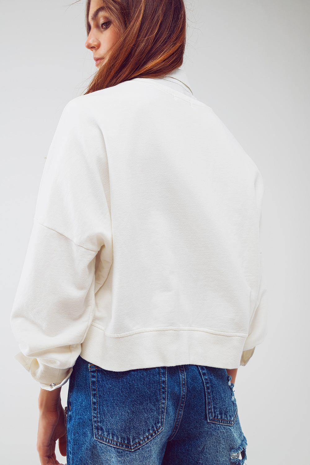 Basic sweatshirt in white