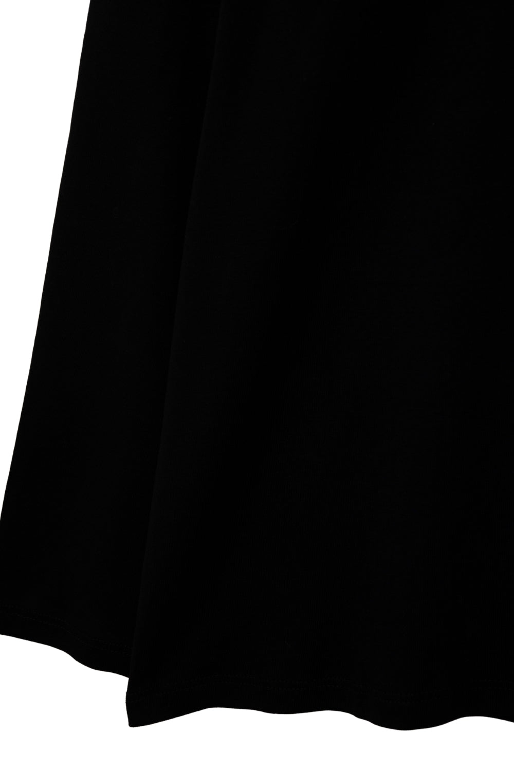 Black Long-Sleeve T-Shirt with Wide Crew Neck