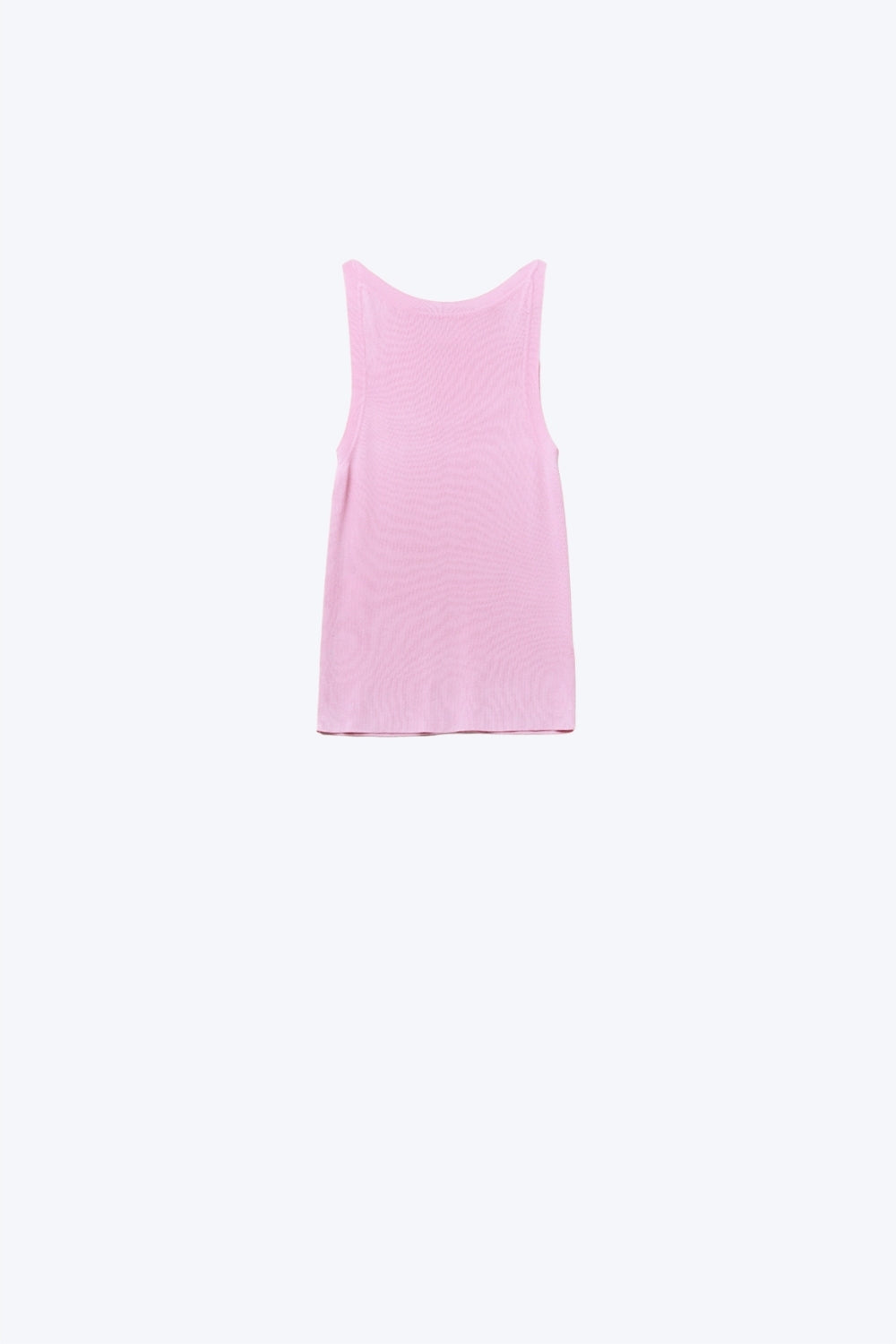 Q2 Boat Neck Comfy Ribbed Top in Baby Pink