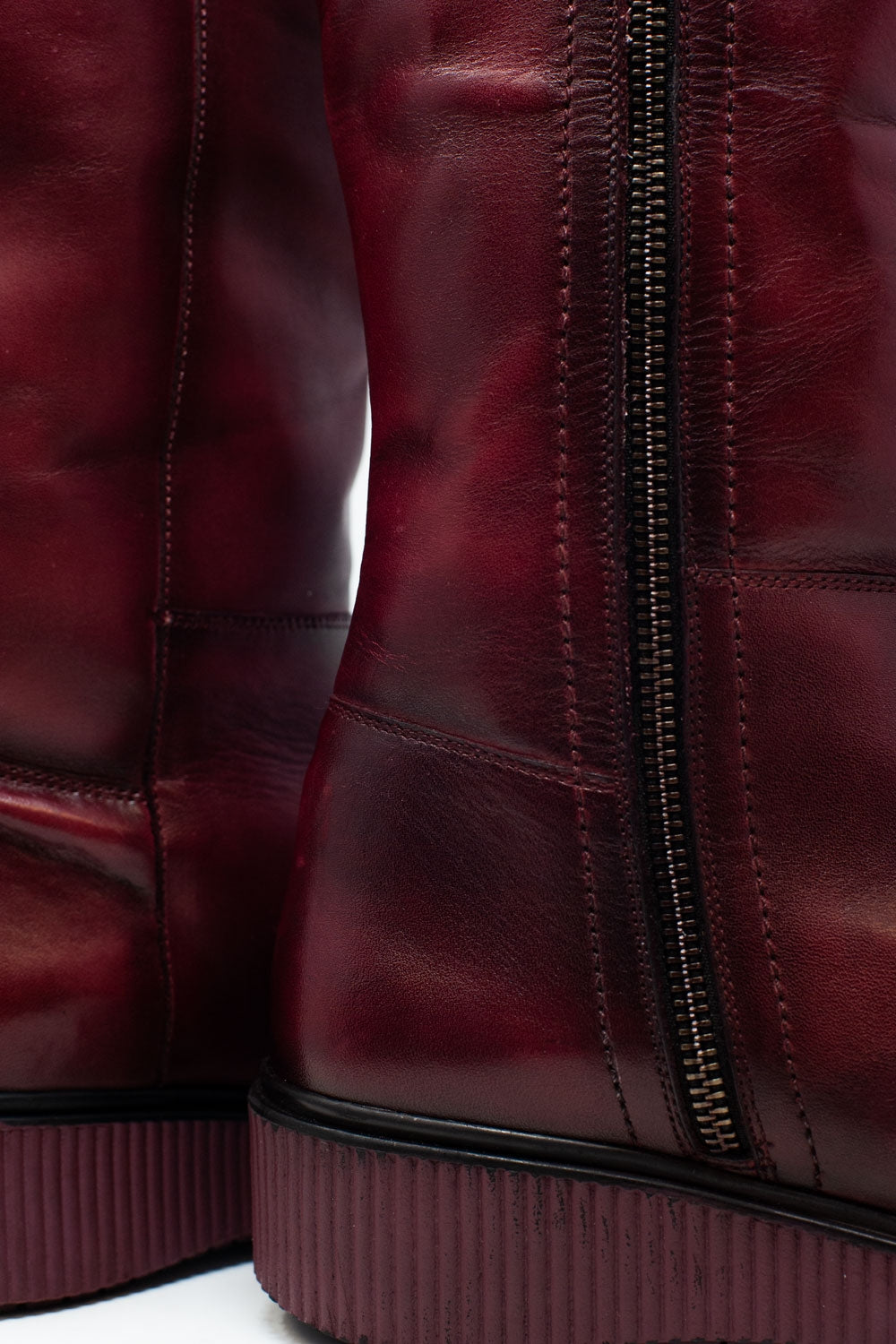 dikke ritslaarzen in kastanjebruin