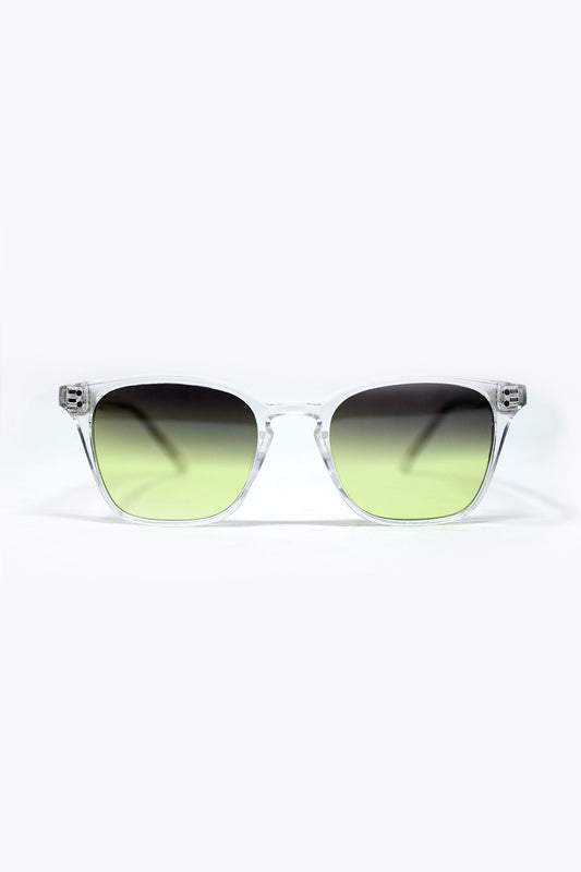 Q2 Clear Gradient Sunglasses with Sunset Lenses