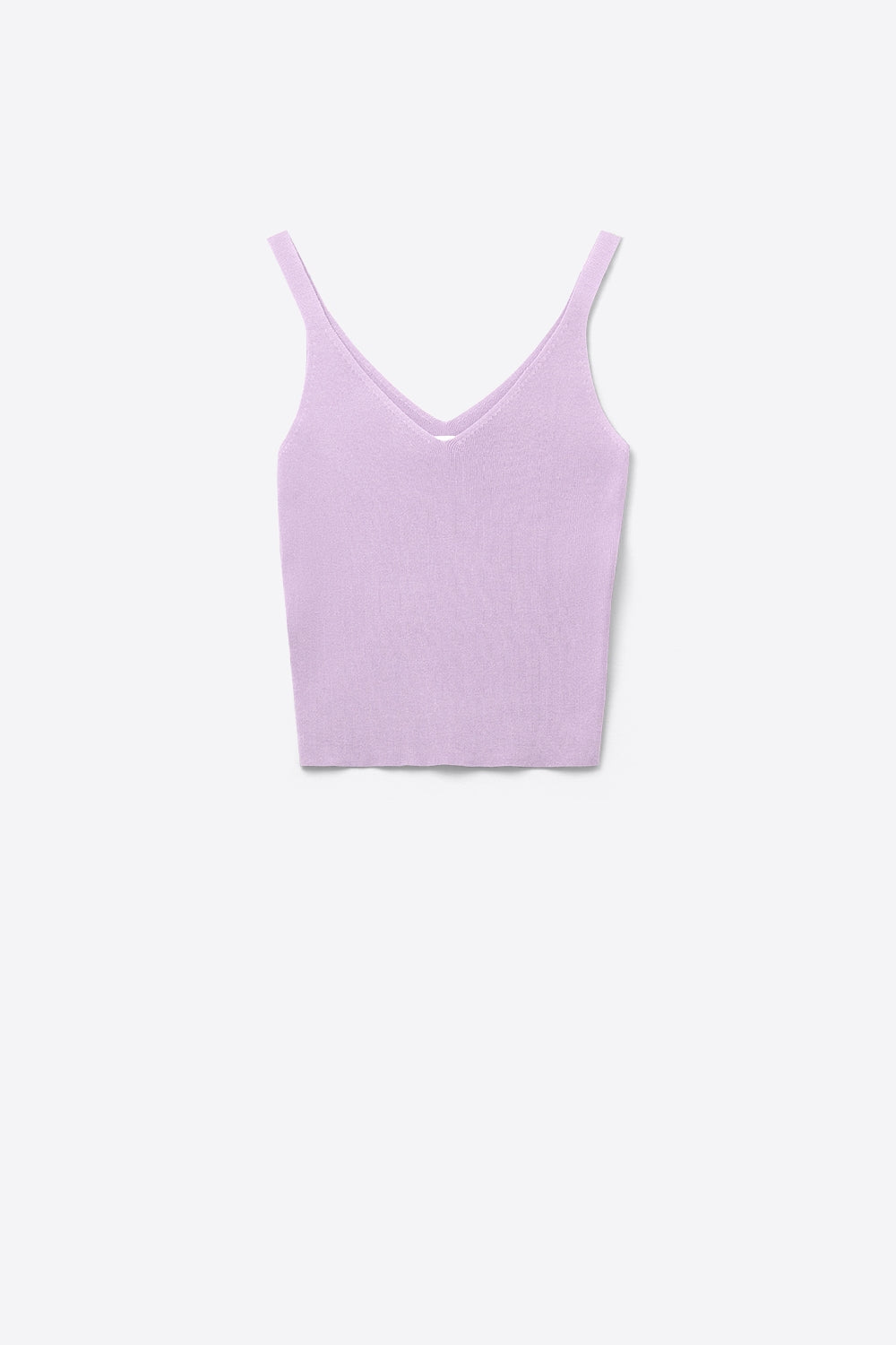 Comfortabel geribbeld tanktopje in paars