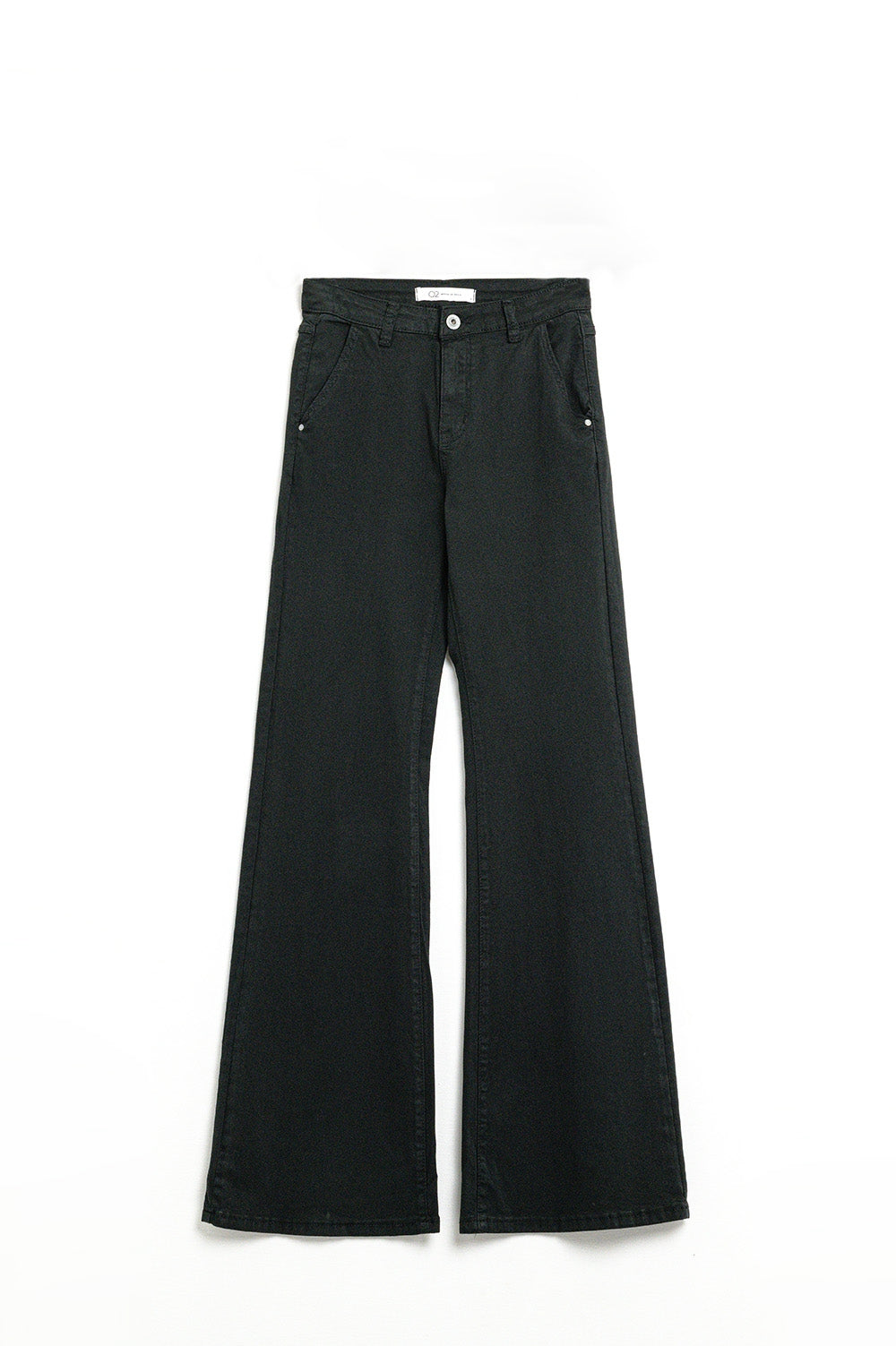 Q2 Comfy Stretcy Black Flared Pants