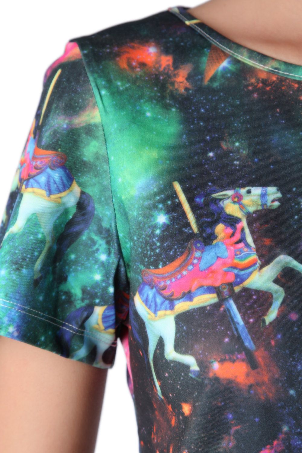 Cropped com estampado ilustrado