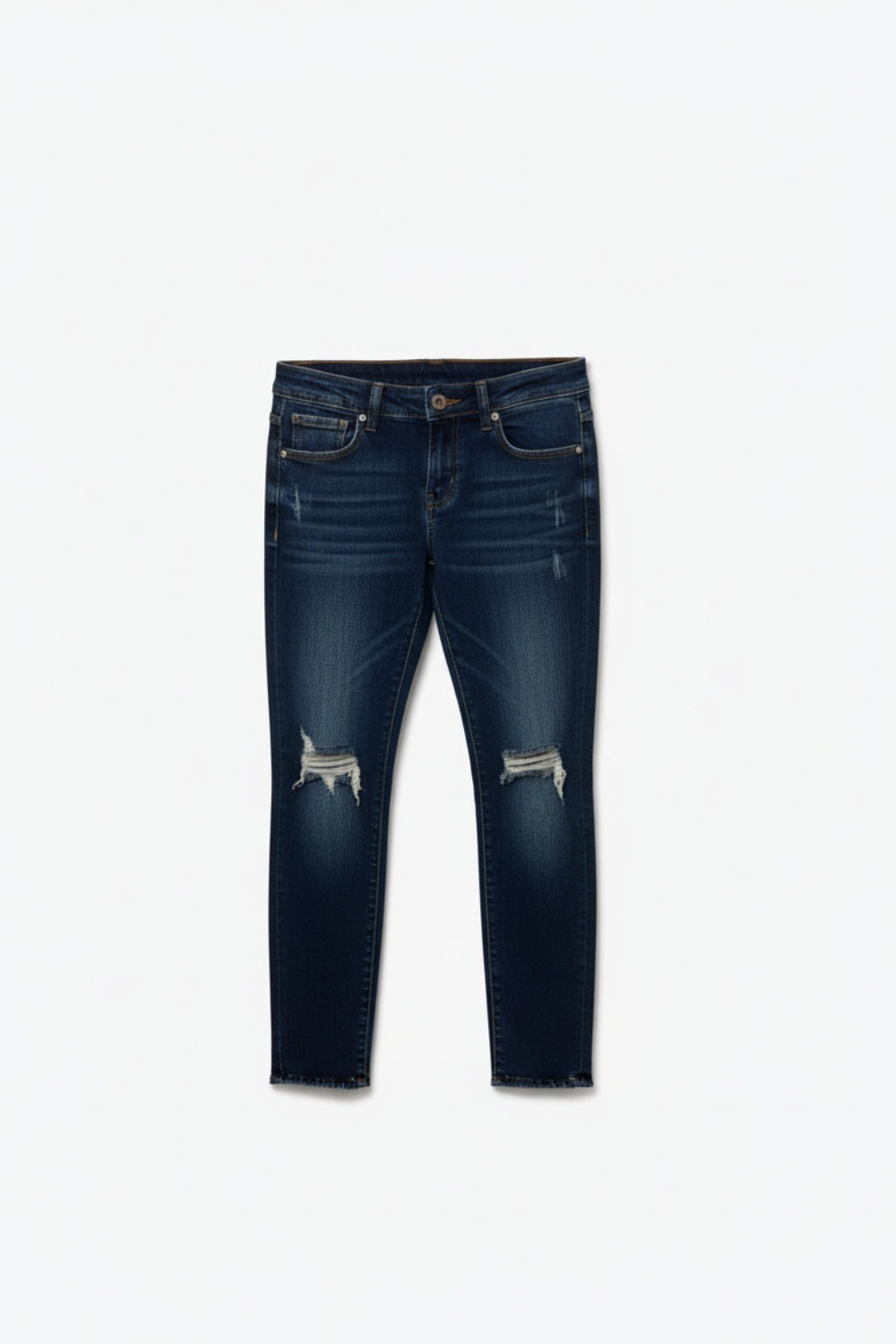 Q2 Dark Wash Jeans Distressed at the Knee