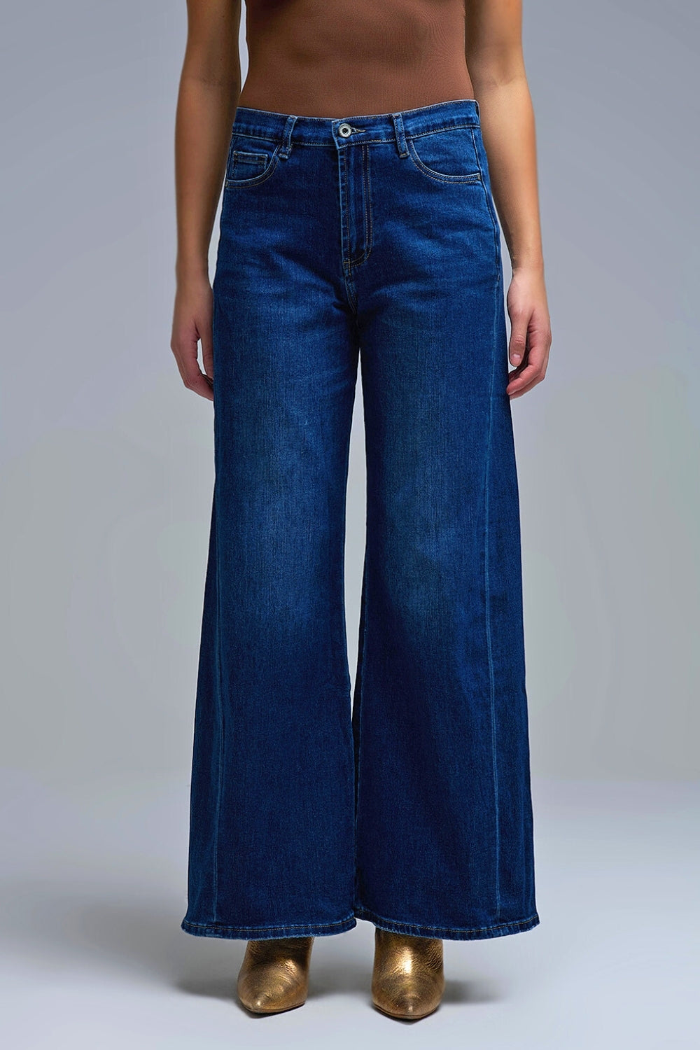 Extra Wide Leg Jeans in Dark Wash