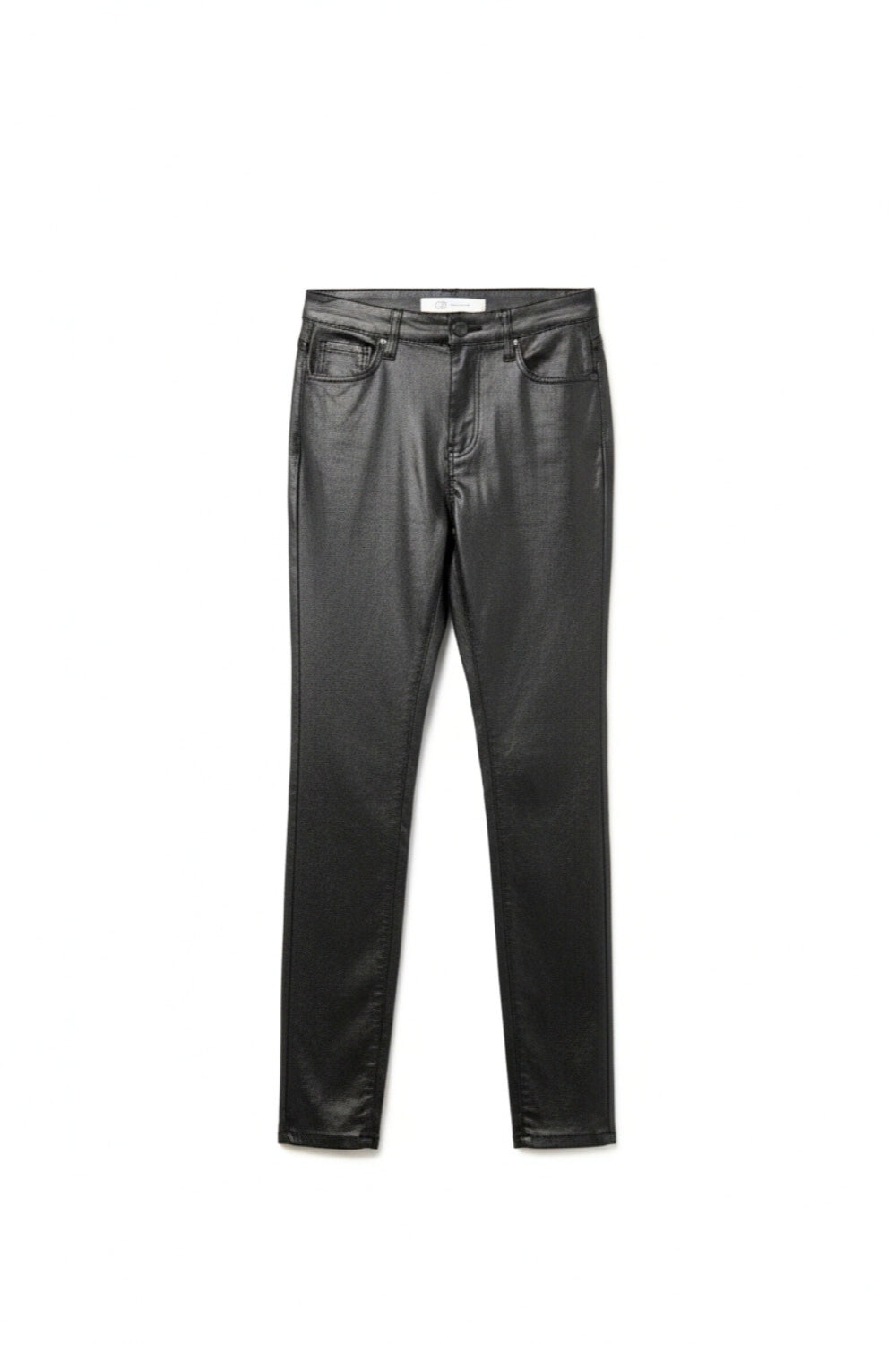 Q2 Faux Leather Skinny Pants in Black