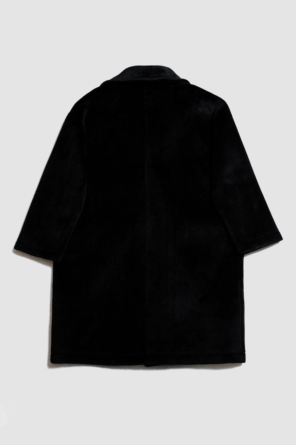 Casaco oversized em camurça sintética em preto