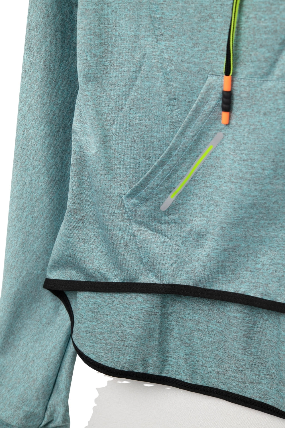 Greenish-Gray Sweater with Lace and Zipper Details