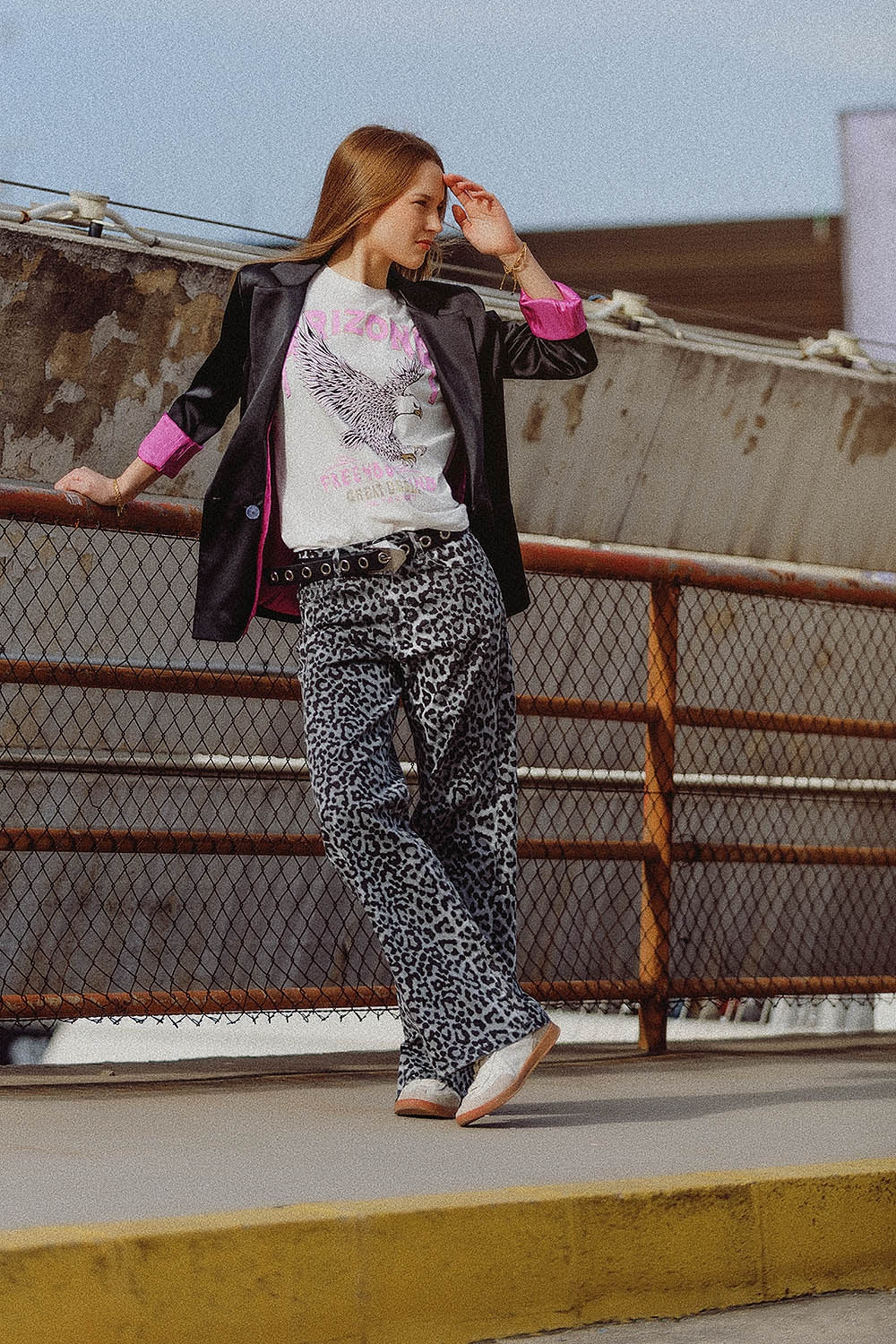 Grey Leopard Print pants