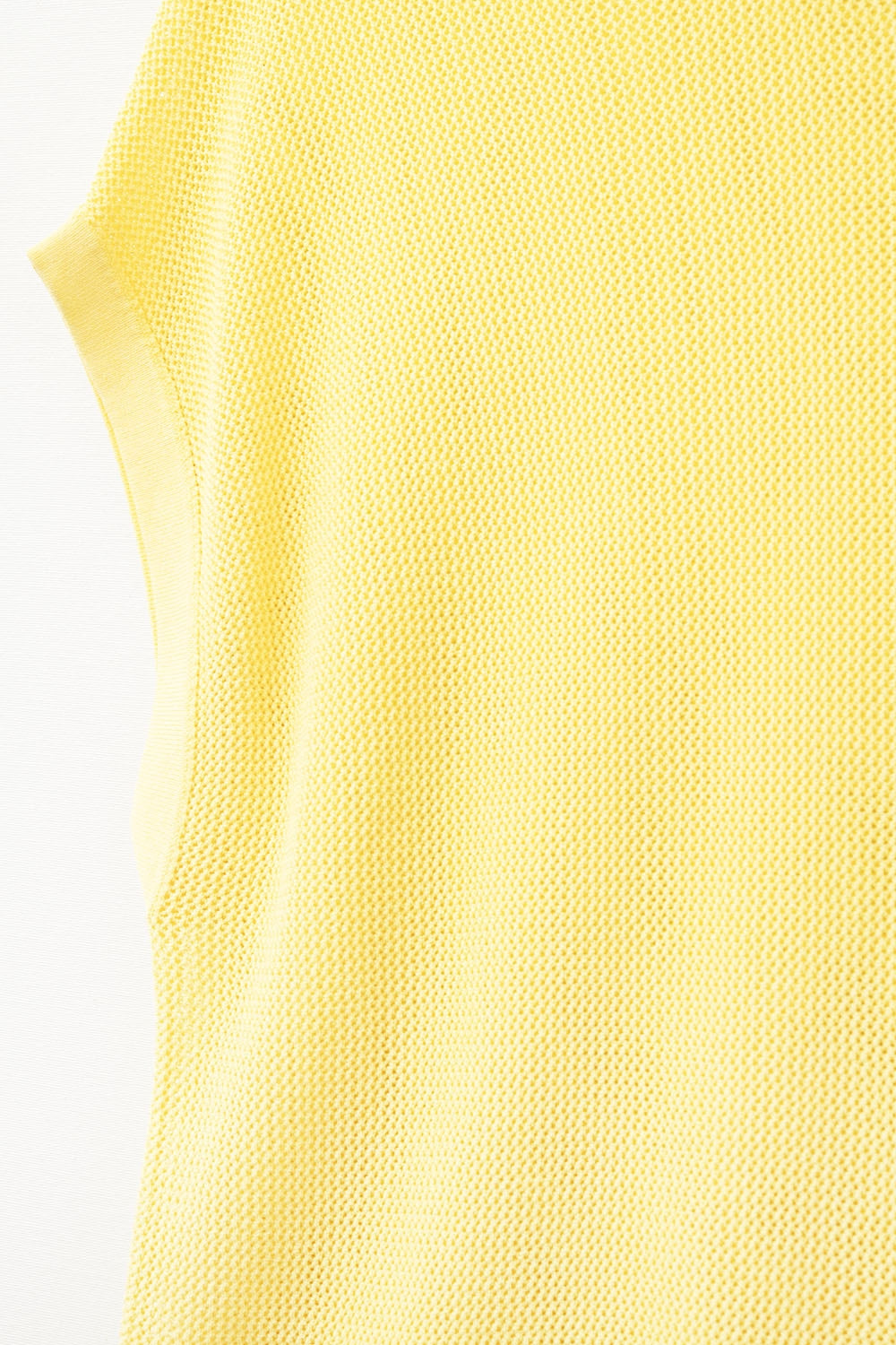 grid knit sweater in yellow color
