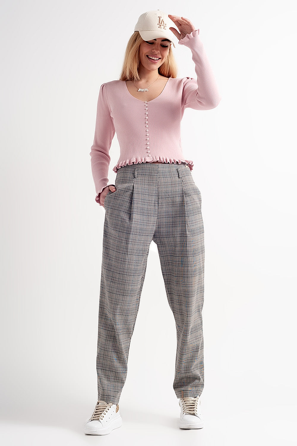 Camisola com frente nacarada em rosa