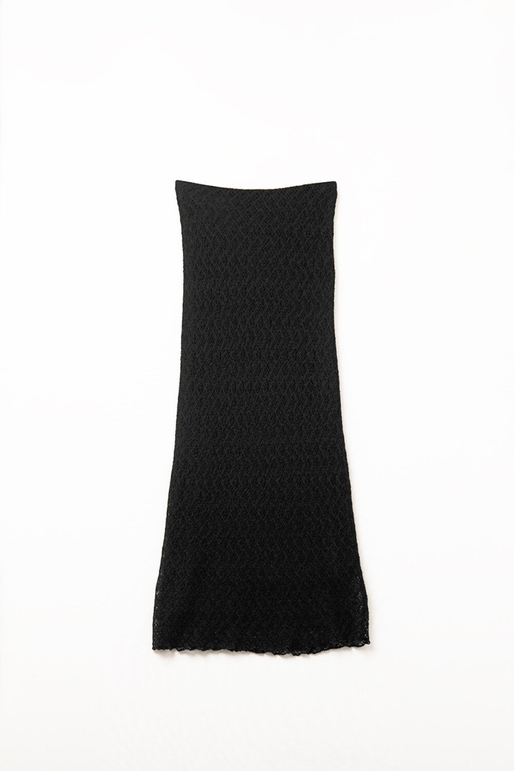 Q2 Knitted Lined Midi Skirt in Black