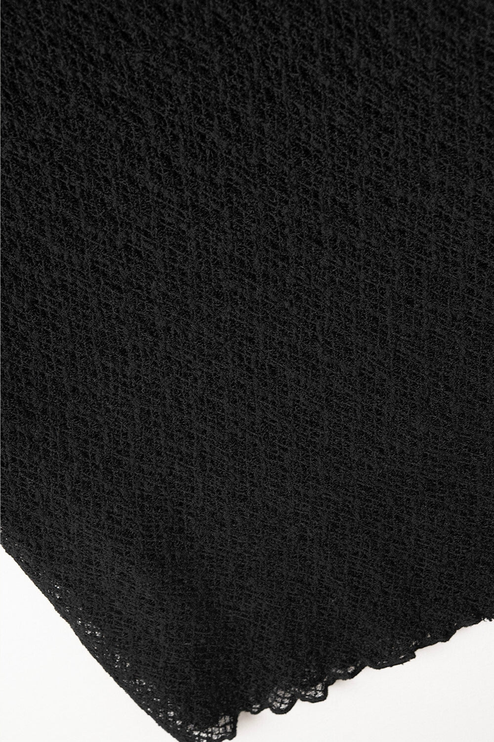 Knitted Lined Midi Skirt in Black