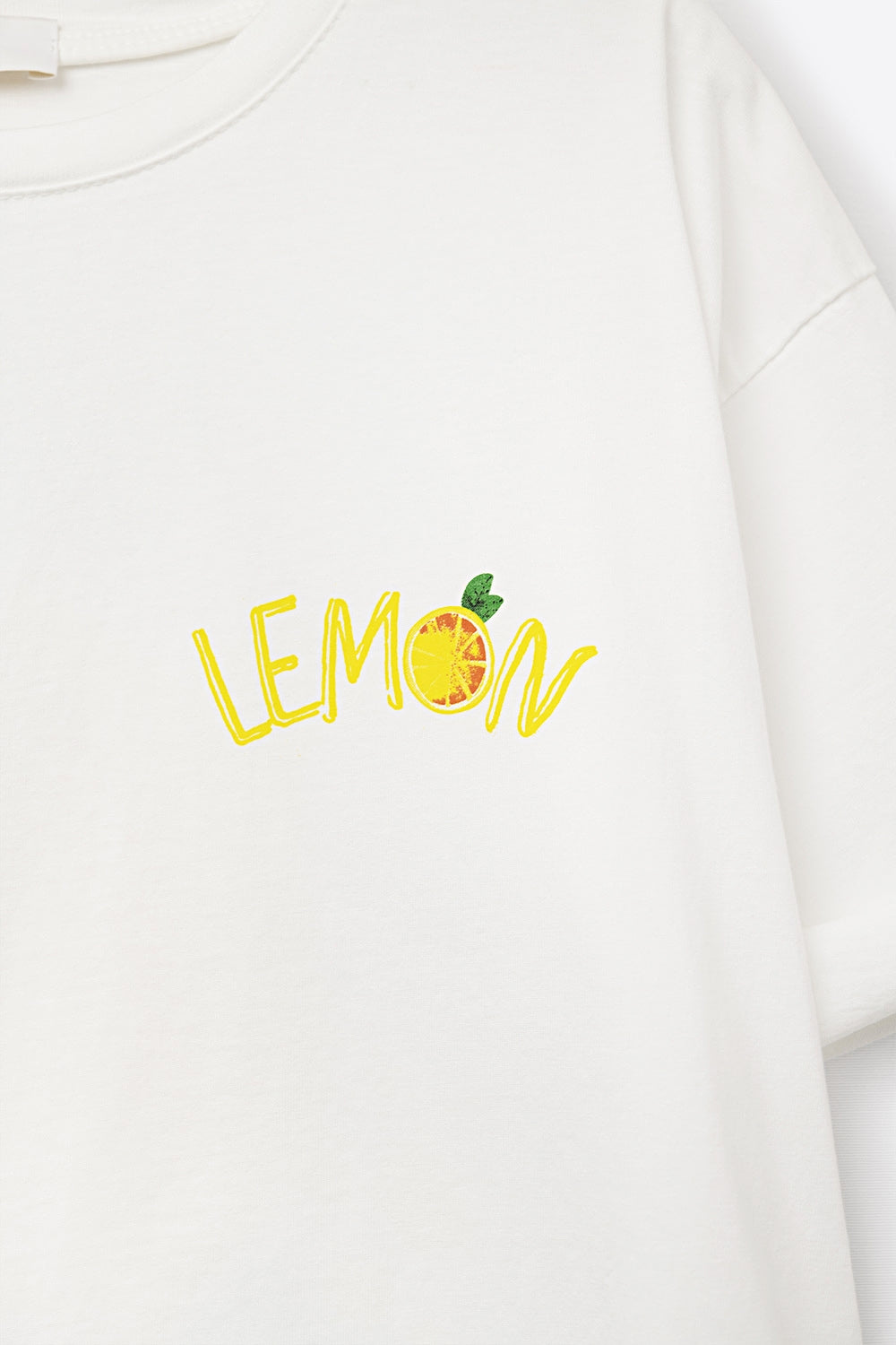 Made in Italy white t-shirt with Lemon graphic