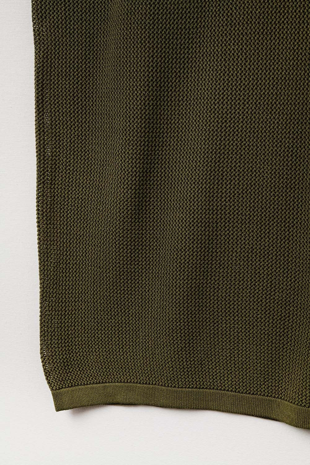 Mesh gebreide trui in kaki kleur