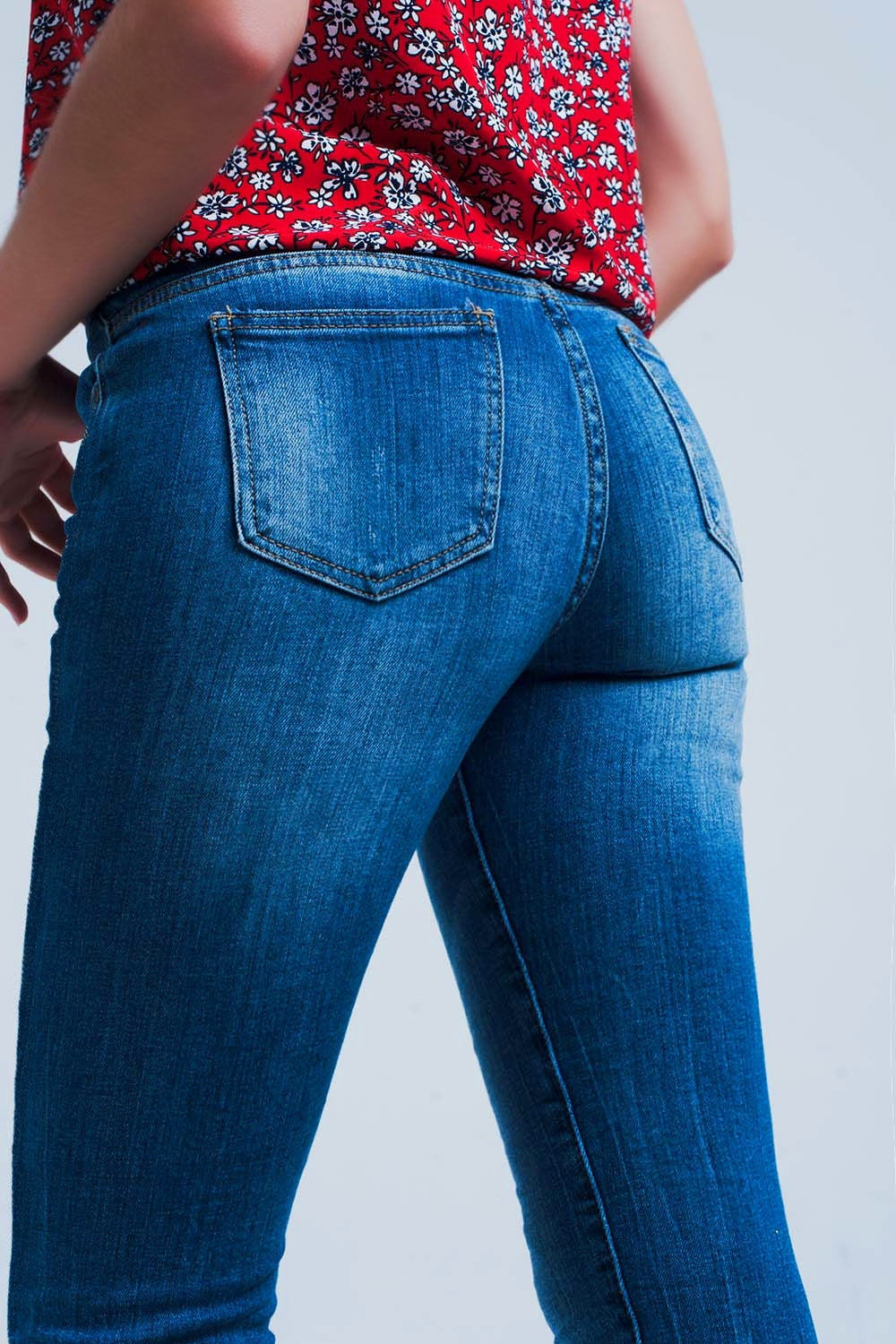 Mid Wash skinny Jeans